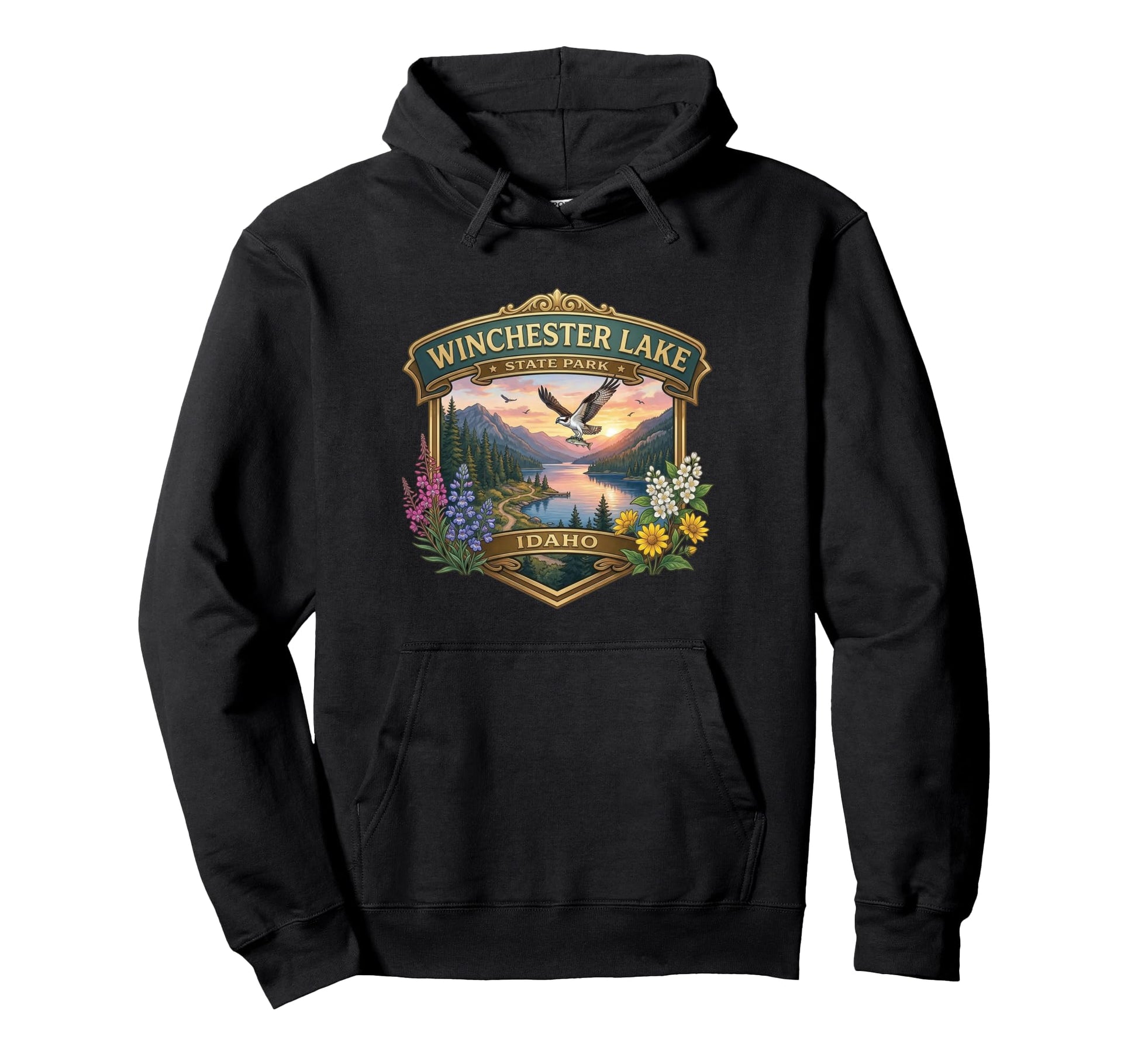 Winchester Lake State Park Idaho Novelty Hoodie - Unique Graphic Unisex - T-Shirt, Sweatshirt, Hoodie
