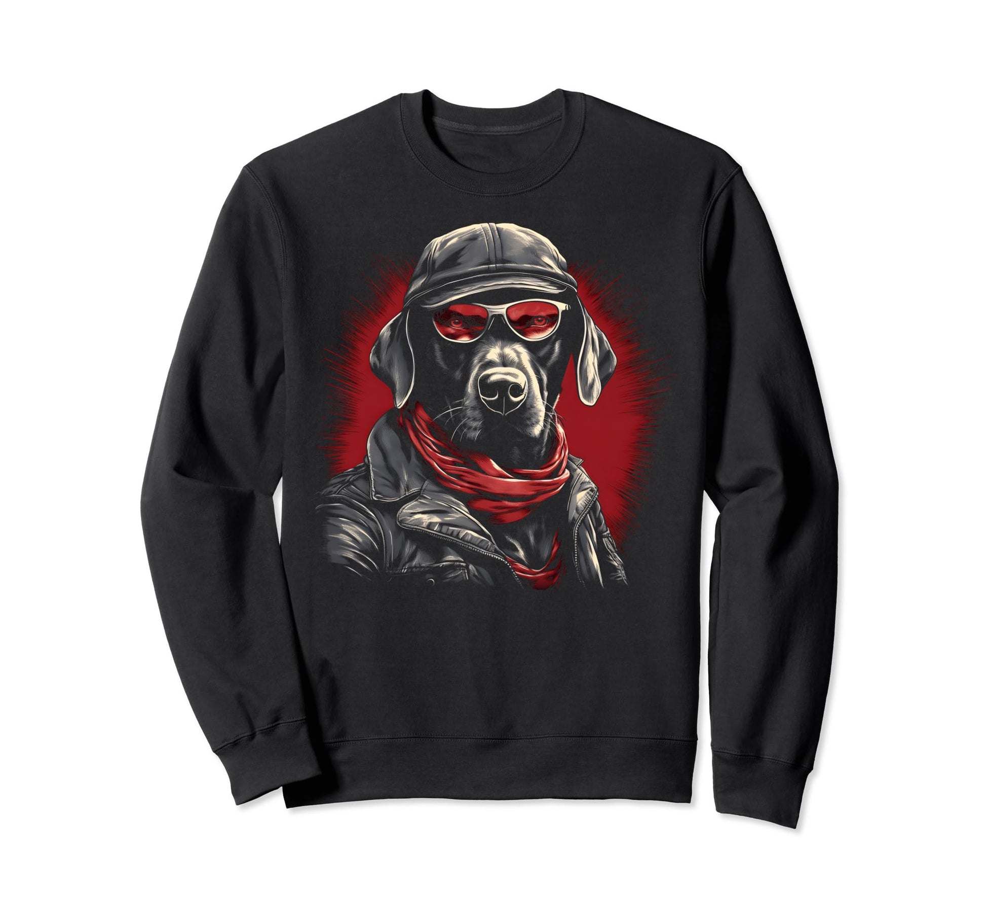 Motorcycle Dad Biker Dog Sweatshirt - Fun Novelty Design for Adults - T-Shirt, Sweatshirt, Hoodie