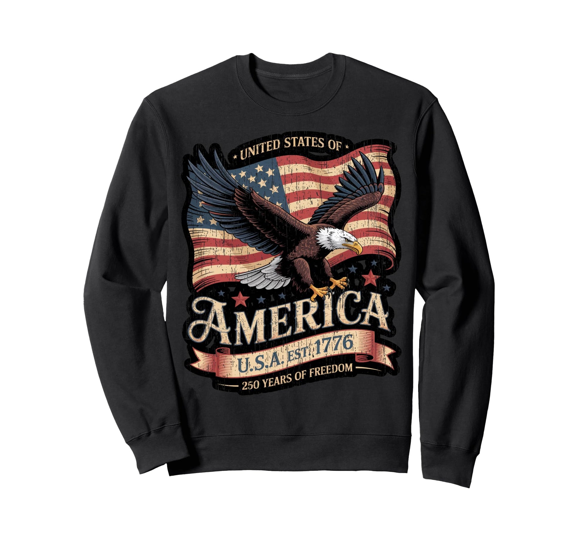250Th Anniversary America Usa Est Sweatshirt - Streetwear Style Men Women - T-Shirt, Sweatshirt, Hoodie