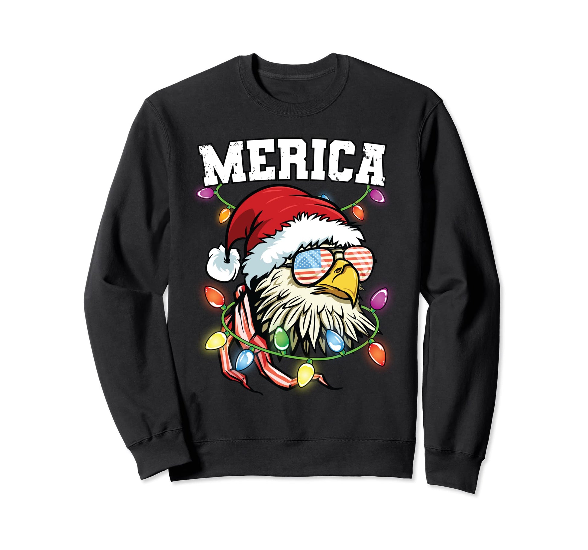 Merica Usa Flag Patriotic Veteran Sweatshirt - Novelty Apparel for Adults - T-Shirt, Sweatshirt, Hoodie