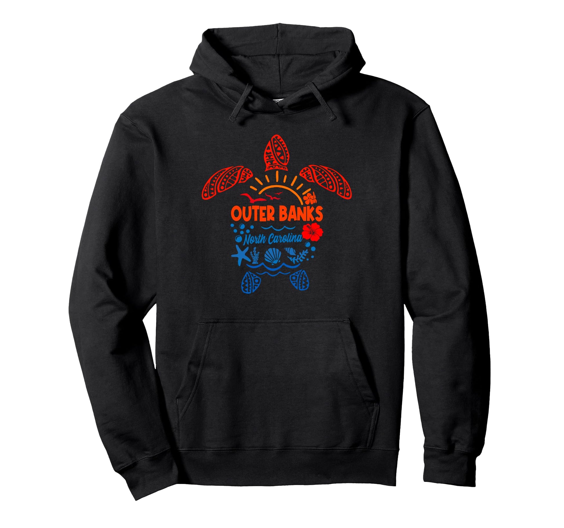 Outer Banks Sea Turtle North Carolina Hoodie - Trendy Graphic for Adults - T-Shirt, Sweatshirt, Hoodie