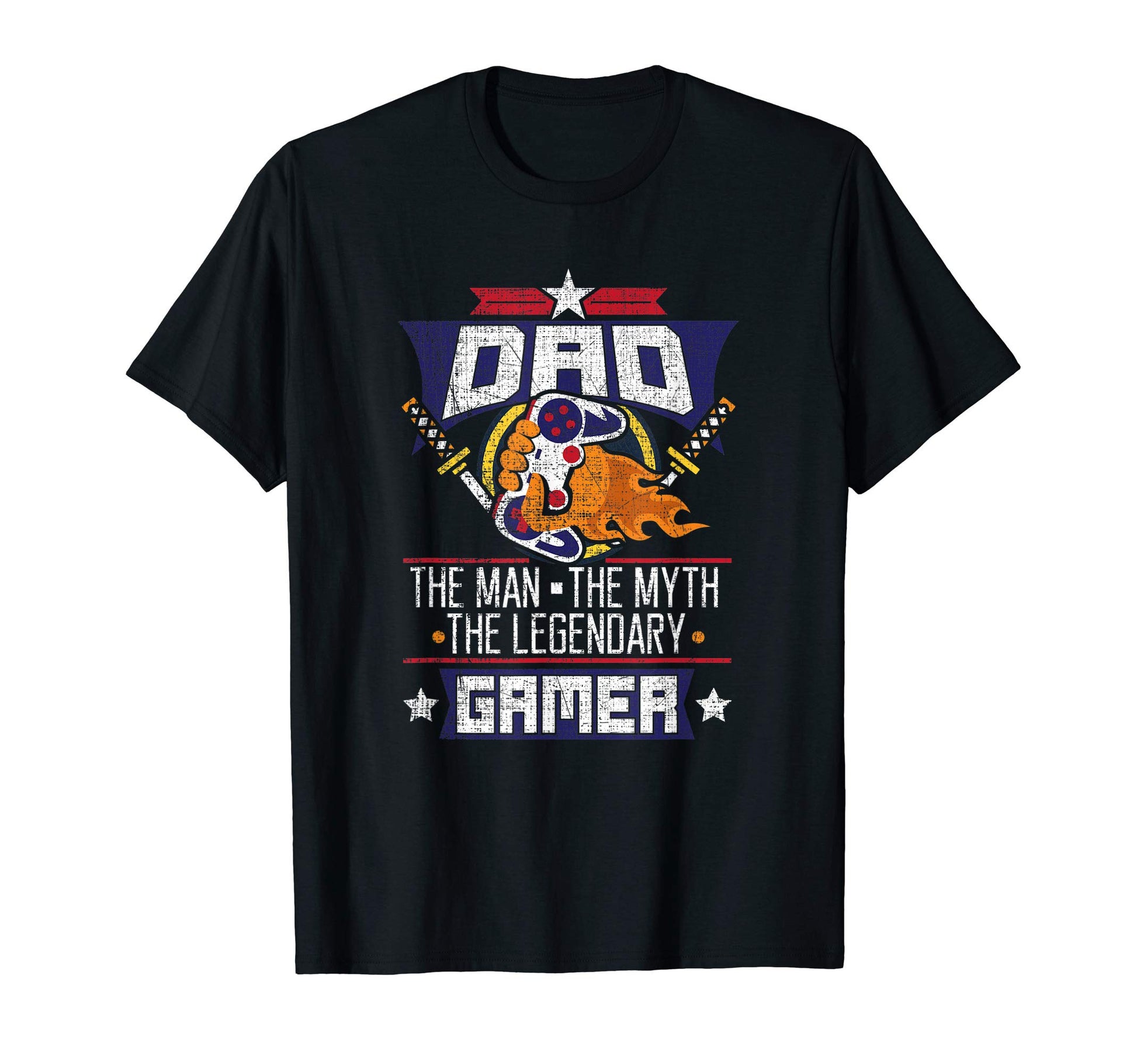 Dad Myth Legendary Gamer Fathers T-Shirt - Minimalist Print Unisex - T-Shirt, Sweatshirt, Hoodie