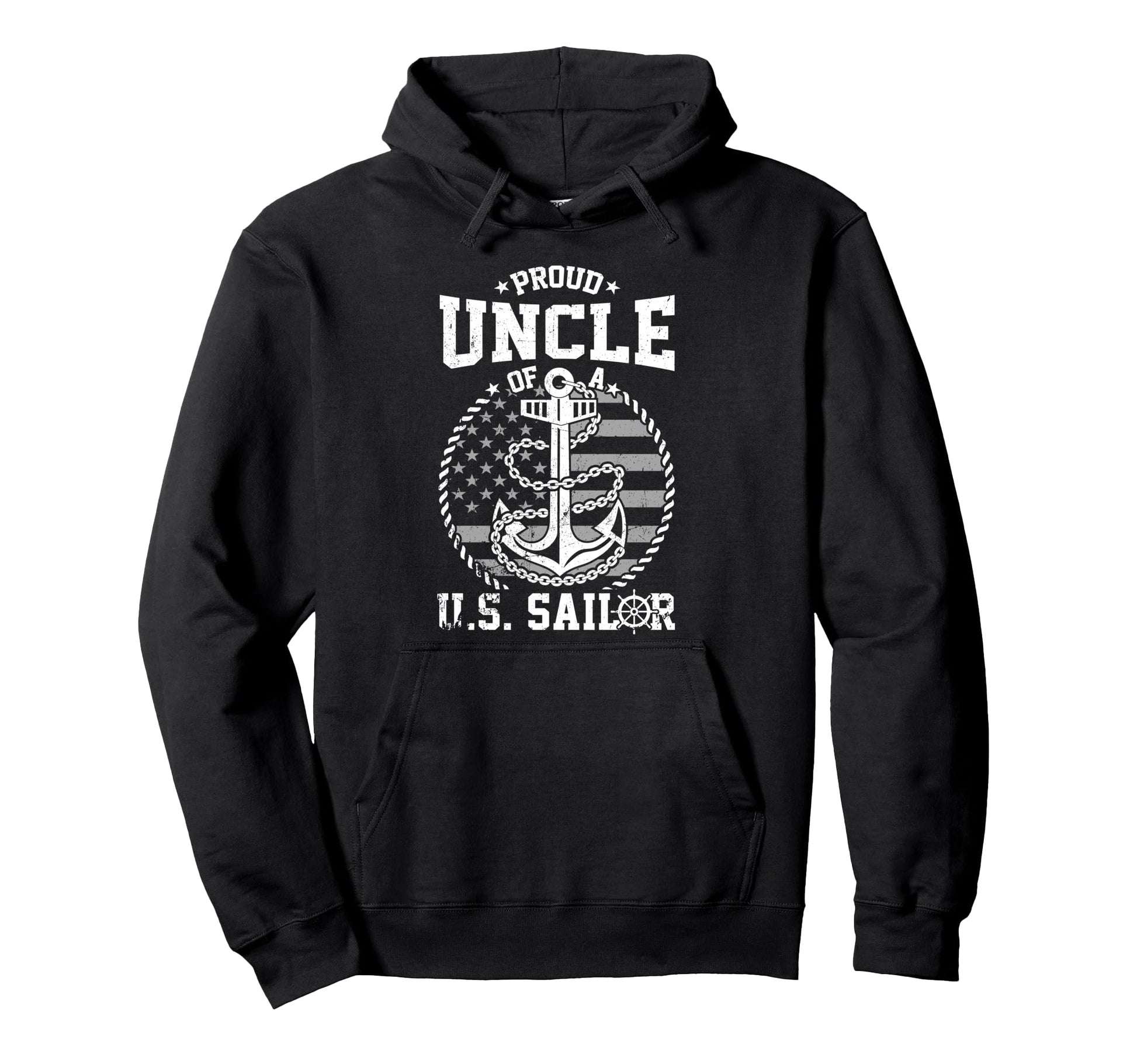 Proud Uncle Us Sailor Anchor Flag Usa Hoodie - Aesthetic Graphic Unisex - T-Shirt, Sweatshirt, Hoodie