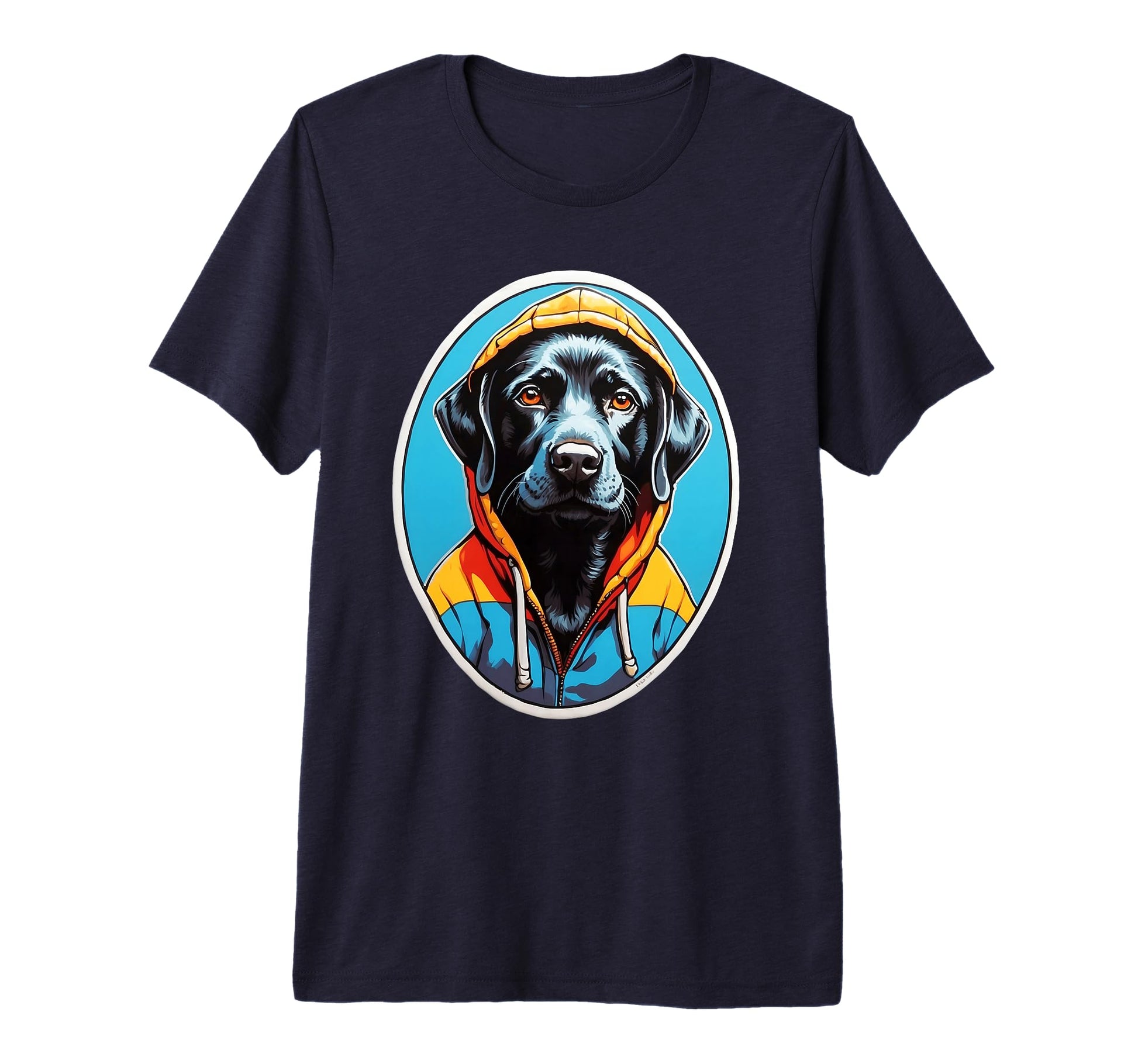 Hound Fashionable Black Lab Tri Blend Hoodie - Graphic Print for Adults - T-Shirt, Sweatshirt, Hoodie
