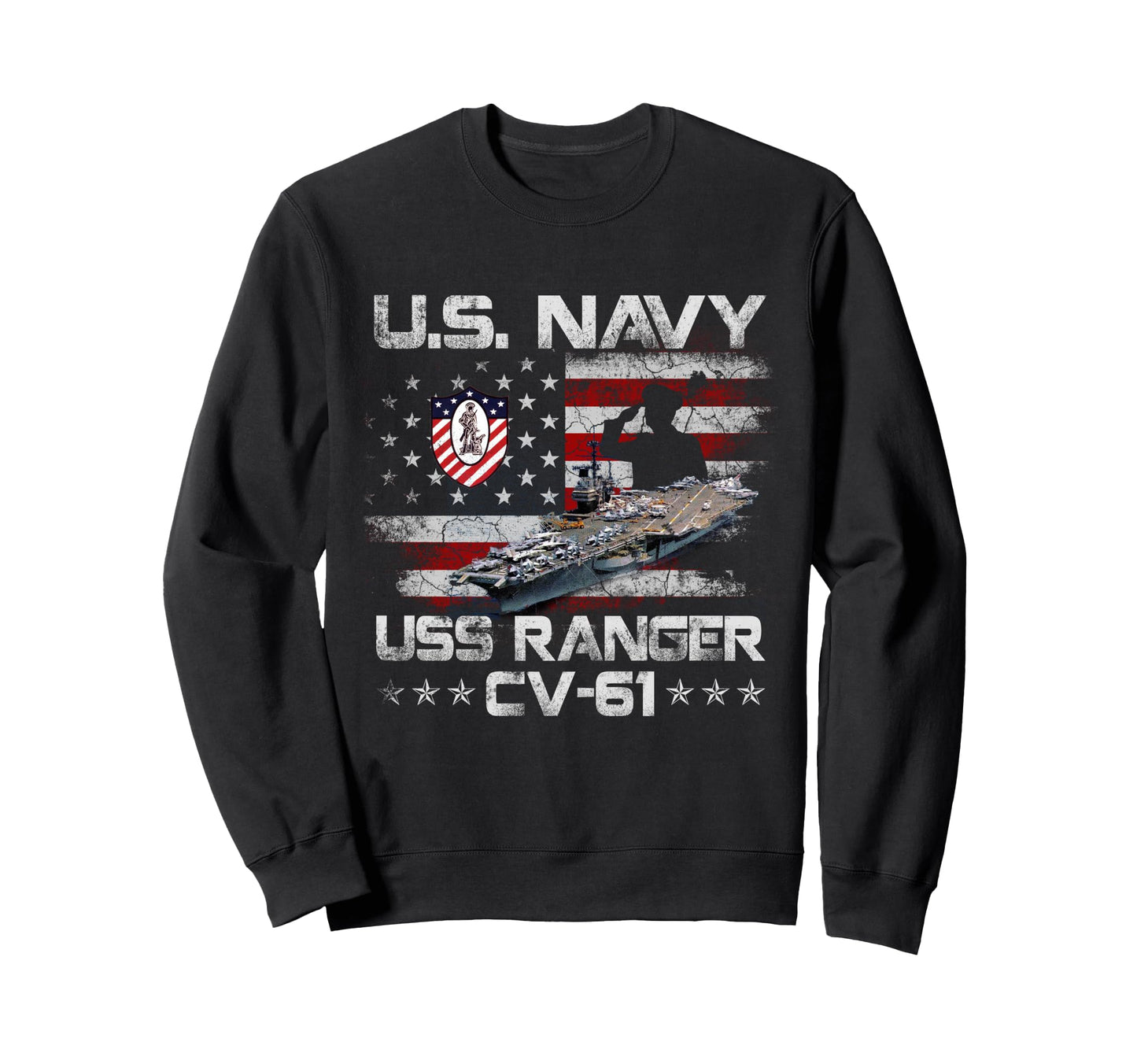Uss Ranger Cv 61 Veteran Sweatshirt - Fun Novelty Design Men Women - T-Shirt, Sweatshirt, Hoodie