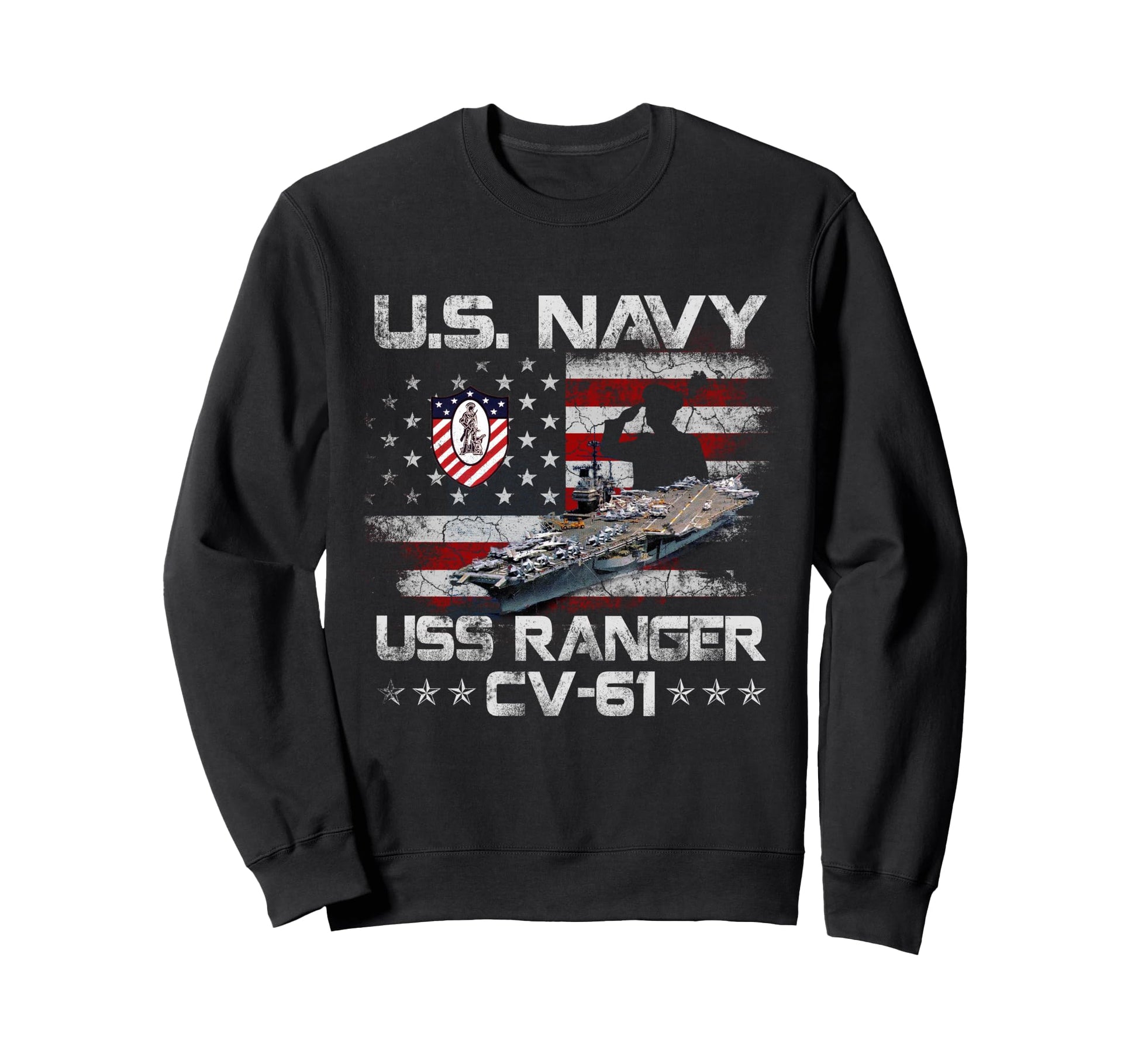 Uss Ranger Cv 61 Veteran Sweatshirt - Fun Novelty Design Men Women - T-Shirt, Sweatshirt, Hoodie