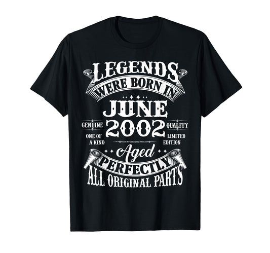 24Th Birthday Gift Legend Born June T-Shirt - Aesthetic Graphic for Adults - T-Shirt, Sweatshirt, Hoodie