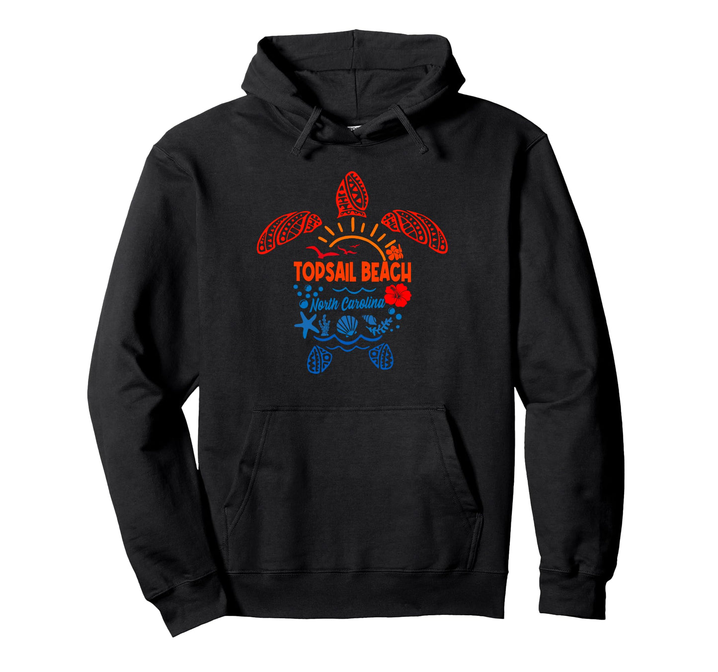 Topsail Beach Sea Turtle North Hoodie - Casual Everyday Wear for Adults - T-Shirt, Sweatshirt, Hoodie