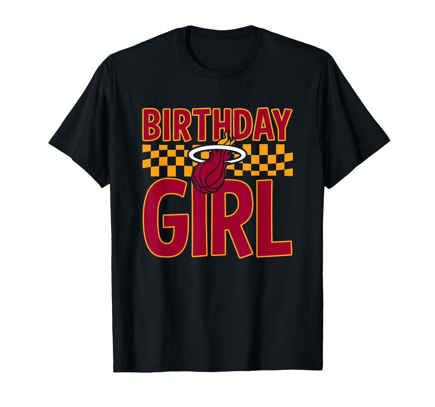 Nba Miami Heat Birthday Checkered T-Shirt - Aesthetic Graphic Men Women - T-Shirt, Sweatshirt, Hoodie