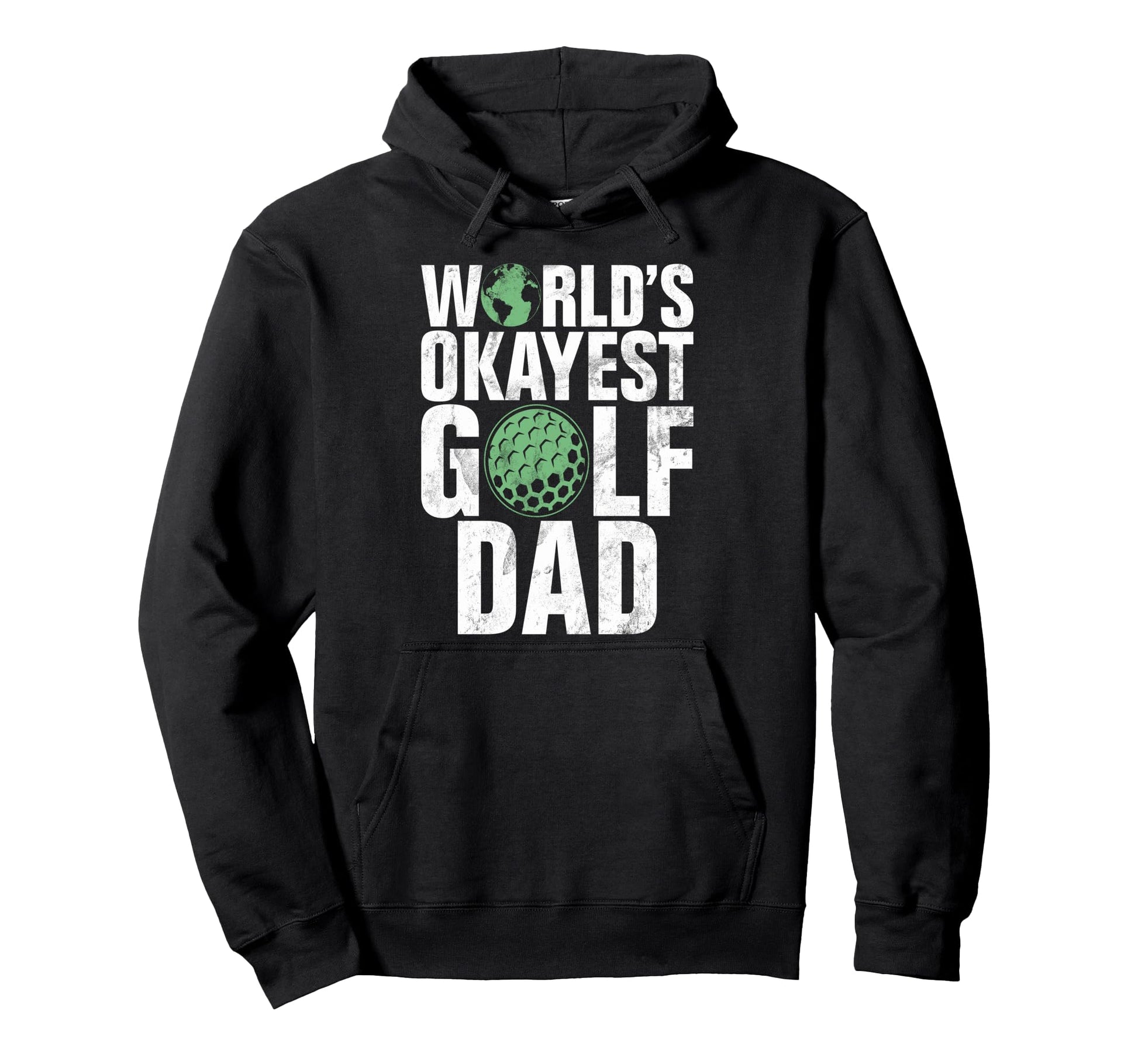 Worlds Okayest Golf Dad Hoodie - Minimalist Print Unisex - T-Shirt, Sweatshirt, Hoodie