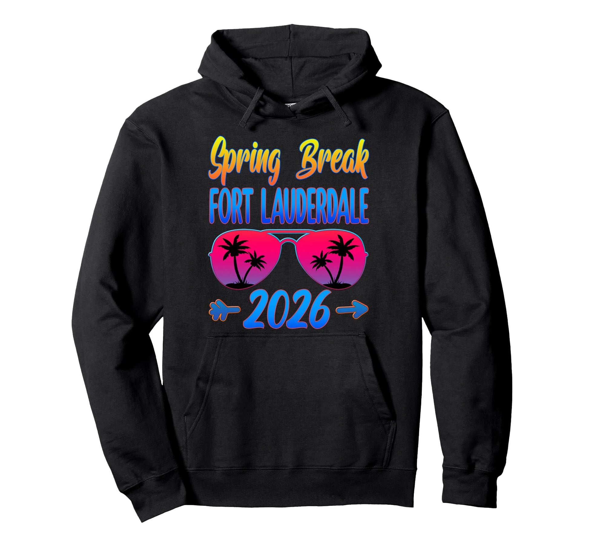 Fort Lauderdale Spring Break 2026 Sunglasses Hoodie - Graphic Print Unisex - T-Shirt, Sweatshirt, Hoodie