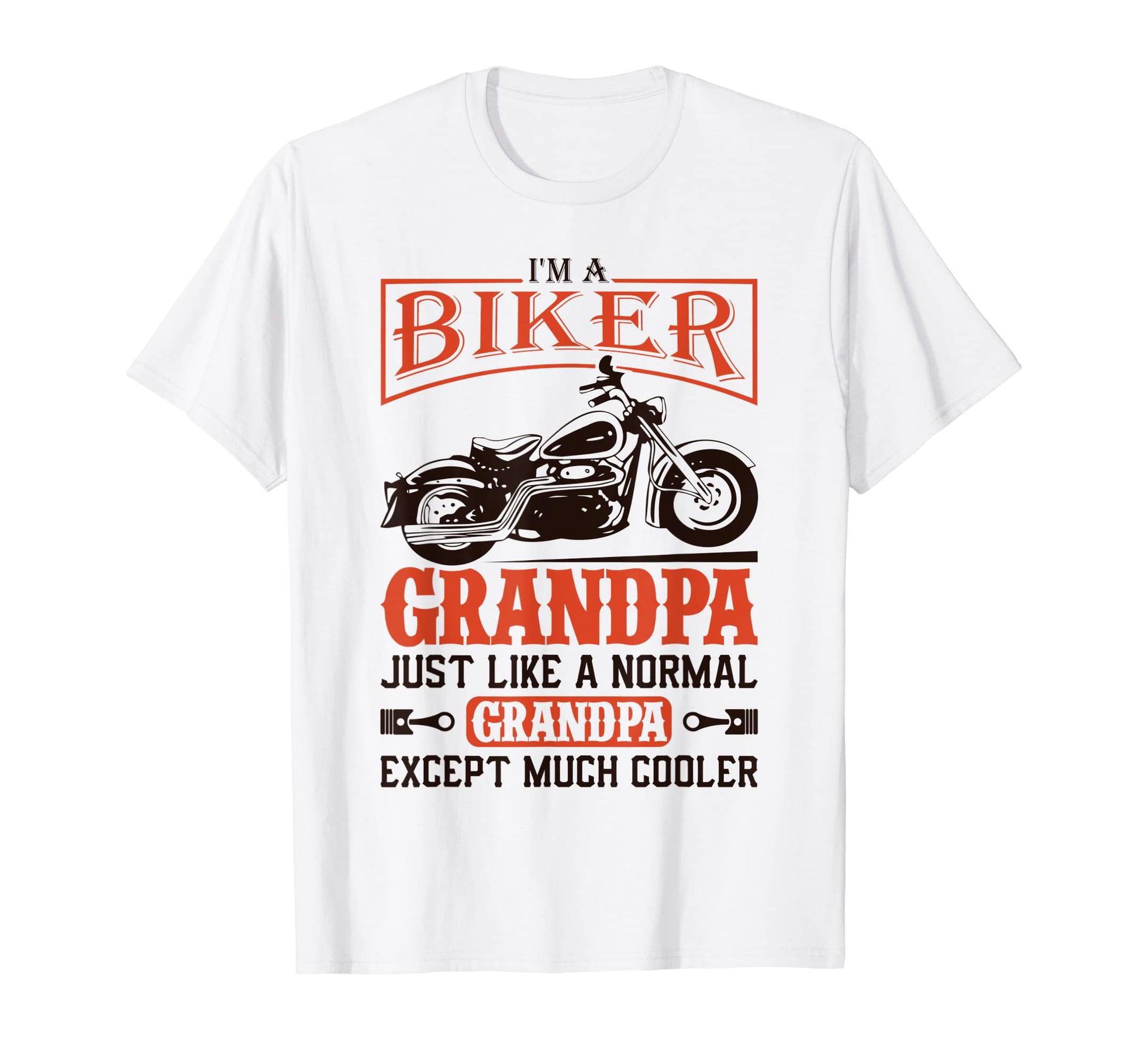 Mens Grandfather Biker Grandpa Much T-Shirt - Custom Art Print Men Women - T-Shirt, Sweatshirt, Hoodie
