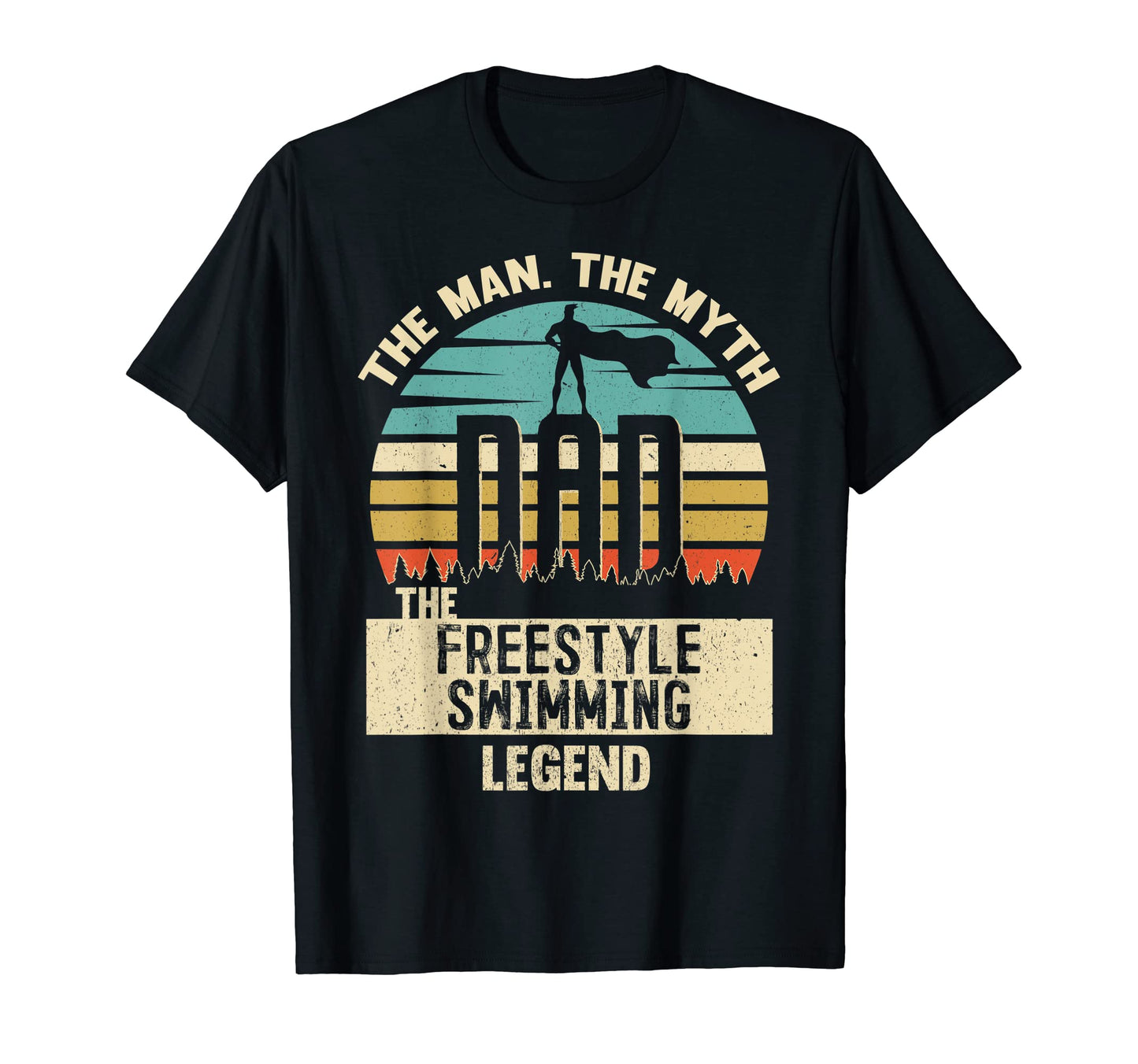 Myth Legend Dad Freestyle Swimming T-Shirt - Minimalist Print Men Women - T-Shirt, Sweatshirt, Hoodie