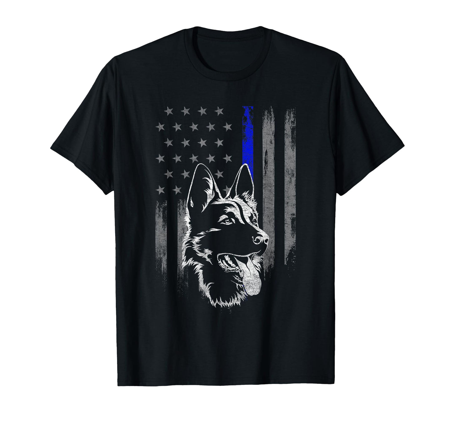 American Flag Thin Blue Line Flag T-Shirt - Unique Graphic Men Women - T-Shirt, Sweatshirt, Hoodie