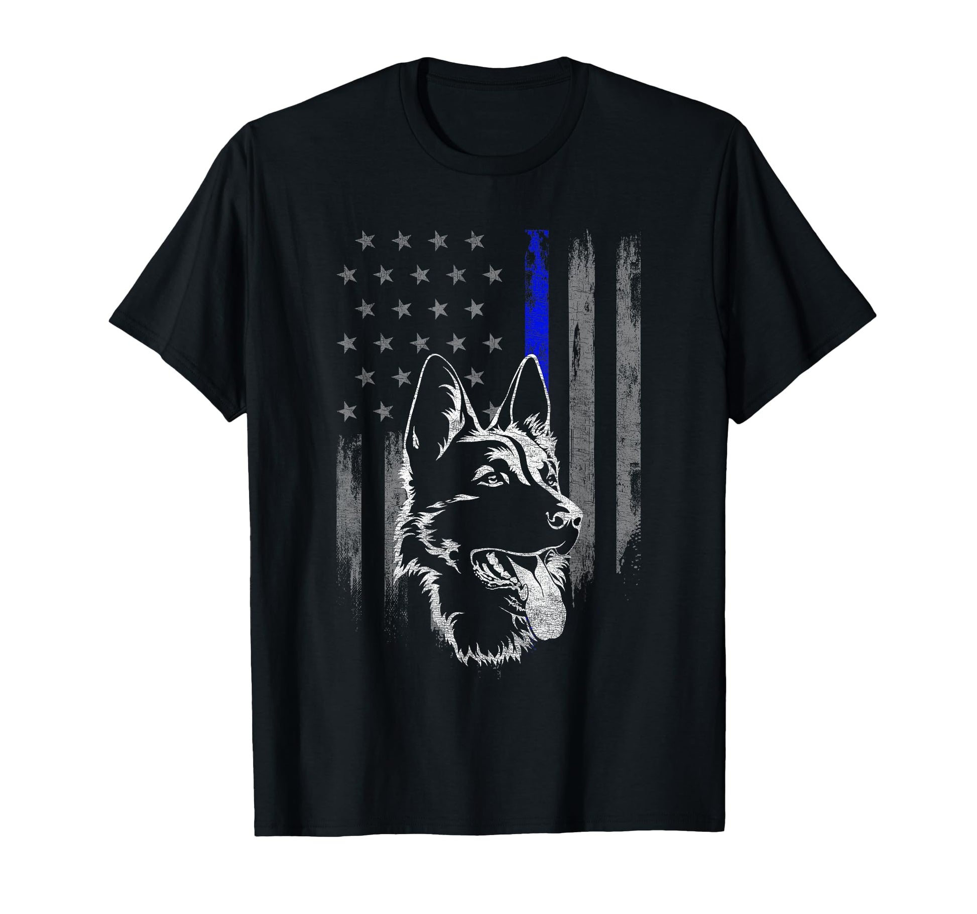 American Flag Thin Blue Line Flag T-Shirt - Unique Graphic Men Women - T-Shirt, Sweatshirt, Hoodie