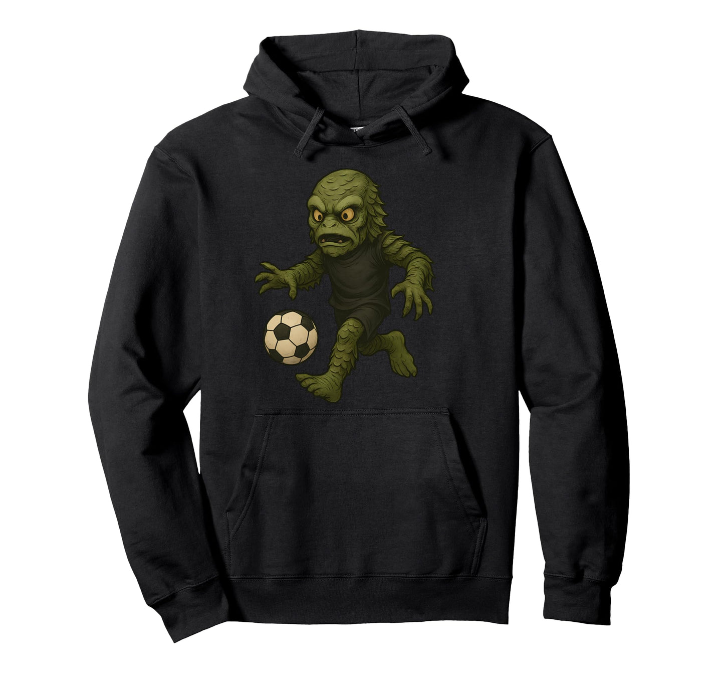Halloween Swamp Creature Soccer Hoodie - Streetwear Style for Adults - T-Shirt, Sweatshirt, Hoodie