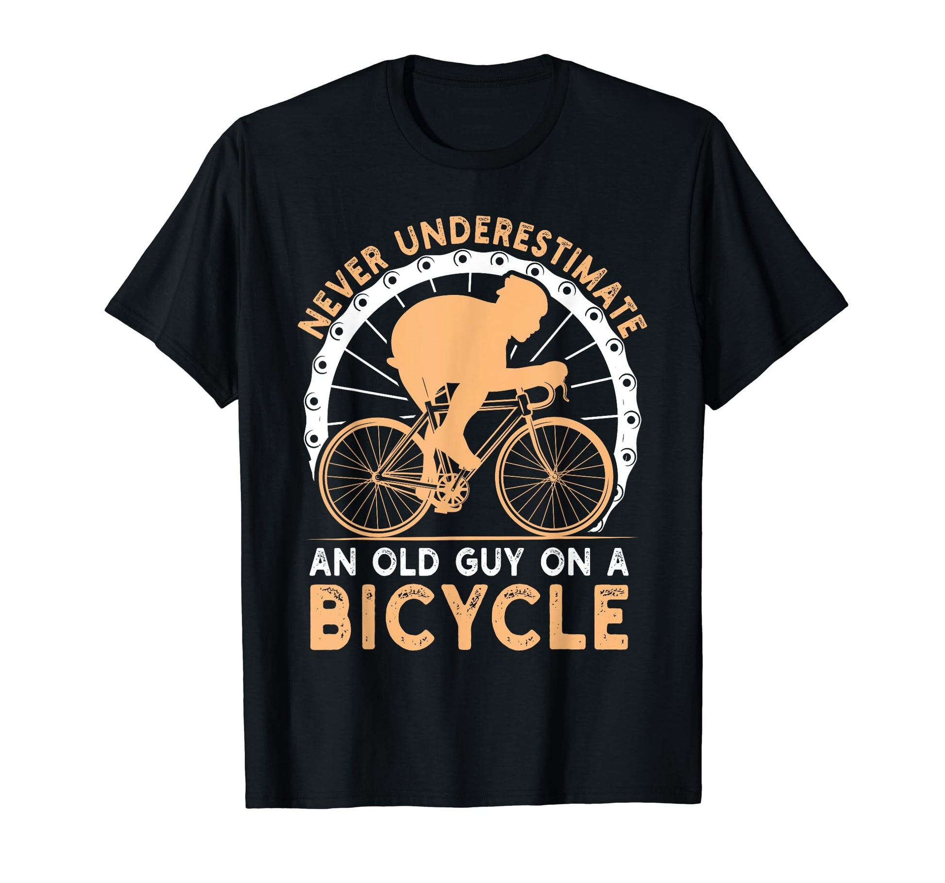 Funny Cycling Old Guy Bicycle Dad T-Shirt - Custom Art Print Men Women - T-Shirt, Sweatshirt, Hoodie