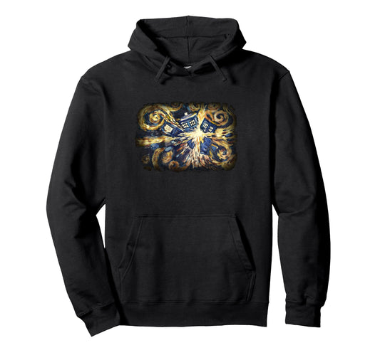 Art Tardis Van Gogh Time Travel Sci Fi Hoodie - Streetwear Style Men Women - T-Shirt, Sweatshirt, Hoodie