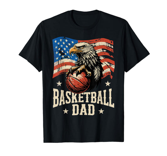 Basketball American Flag Basketball Dad T-Shirt - Streetwear Style Unisex - T-Shirt, Sweatshirt, Hoodie