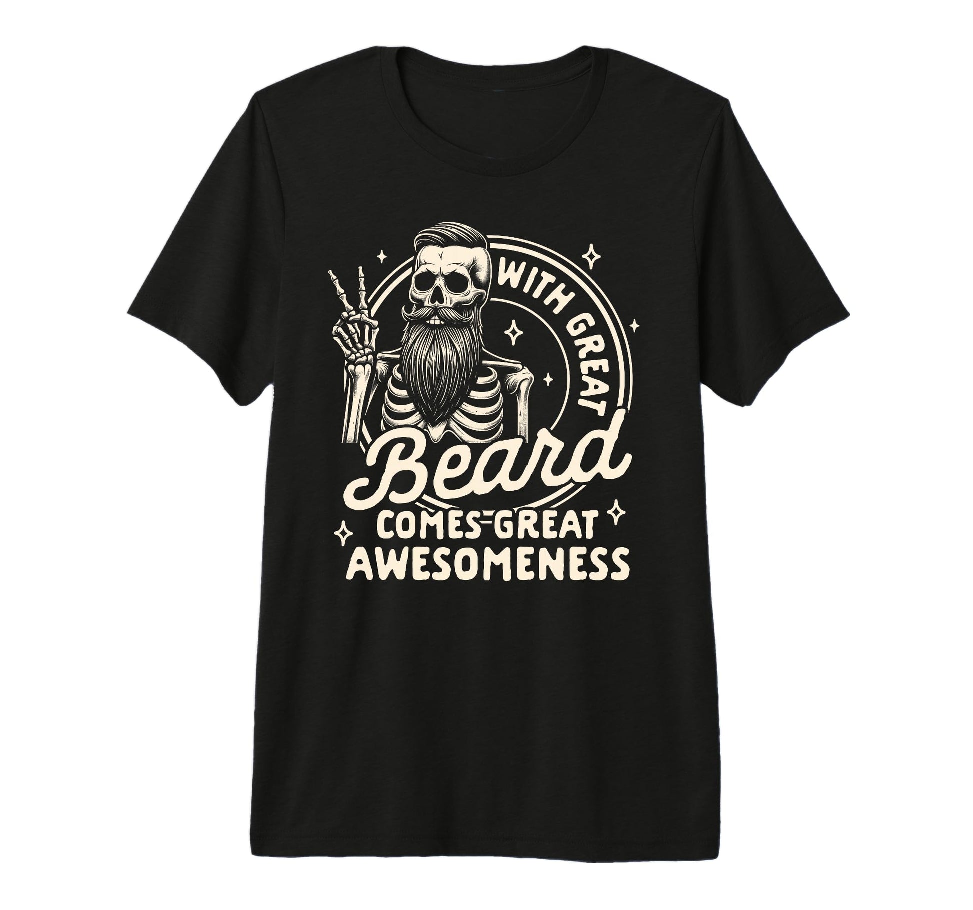 Bearded Grandpa Great Beard Comes Great T-Shirt - Unique Graphic Men Women - T-Shirt, Sweatshirt, Hoodie