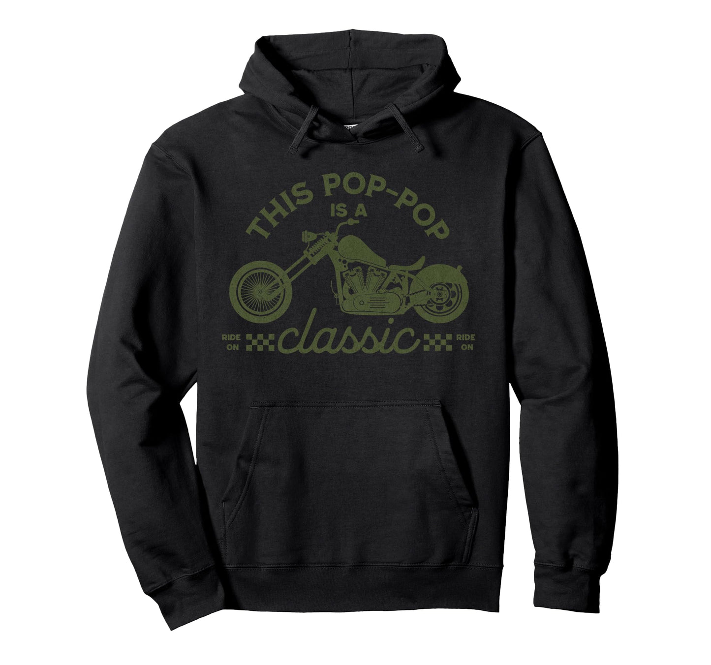 This Pop Pop Is Funny Motorcycle Fathers Hoodie - Trendy Graphic Unisex - T-Shirt, Sweatshirt, Hoodie