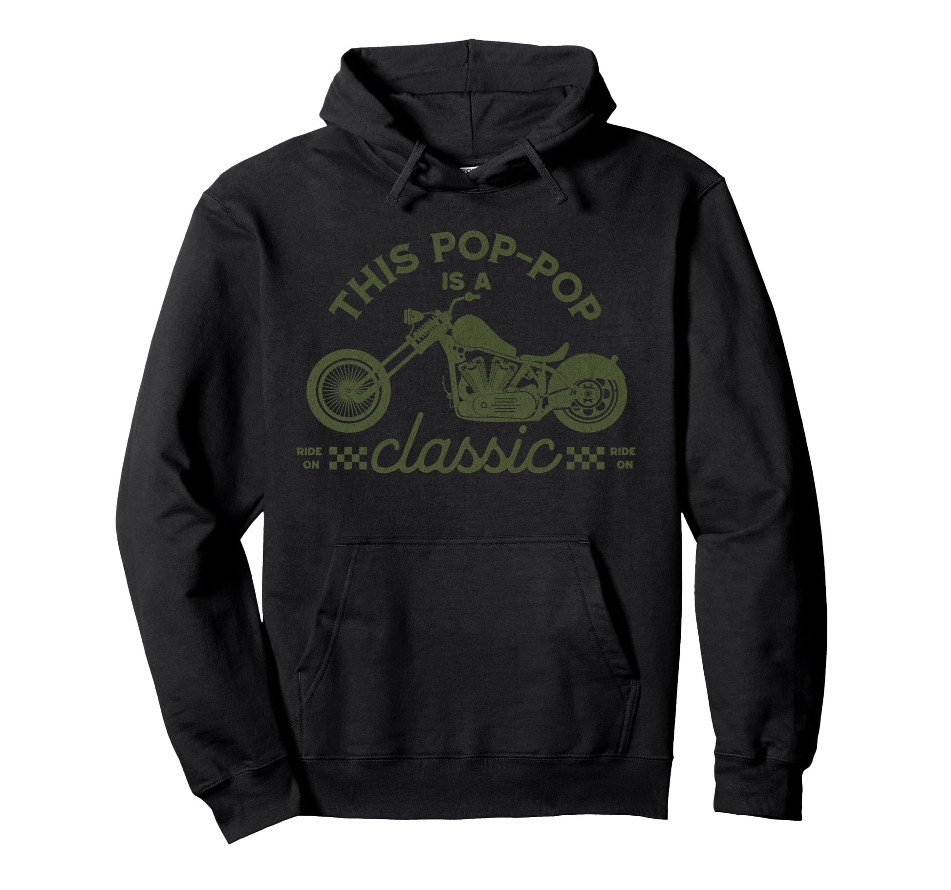 This Pop Pop Is Funny Motorcycle Fathers Hoodie - Trendy Graphic Unisex - T-Shirt, Sweatshirt, Hoodie