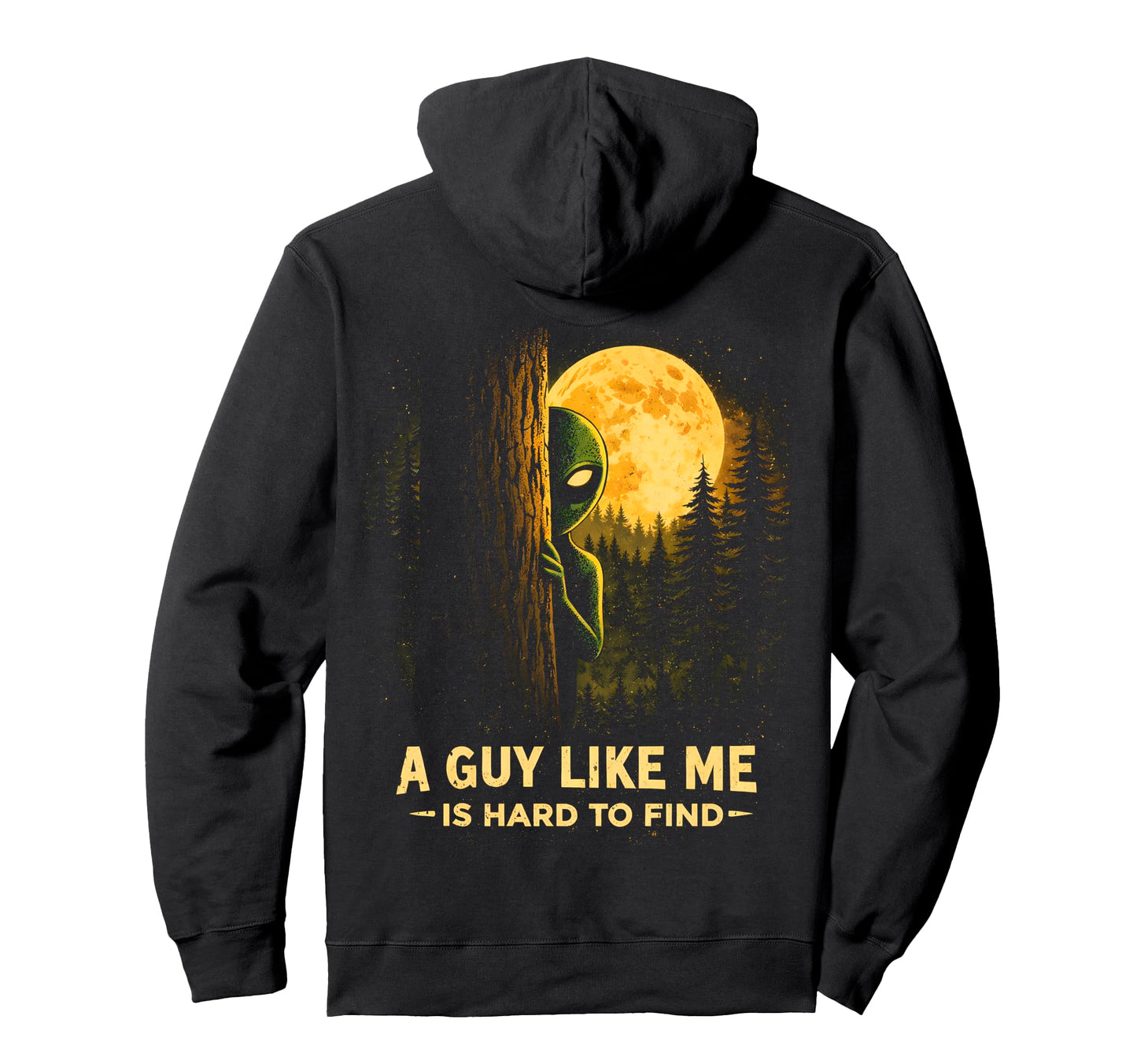 Funny Alien Sunset Forest Sci Fi Hoodie - Trendy Graphic for Adults - T-Shirt, Sweatshirt, Hoodie