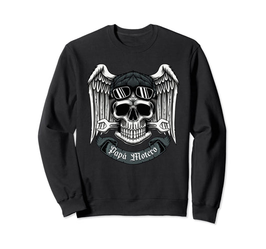 Biker Dad Motorcycle Dad Sweatshirt - Graphic Print for Adults - T-Shirt, Sweatshirt, Hoodie