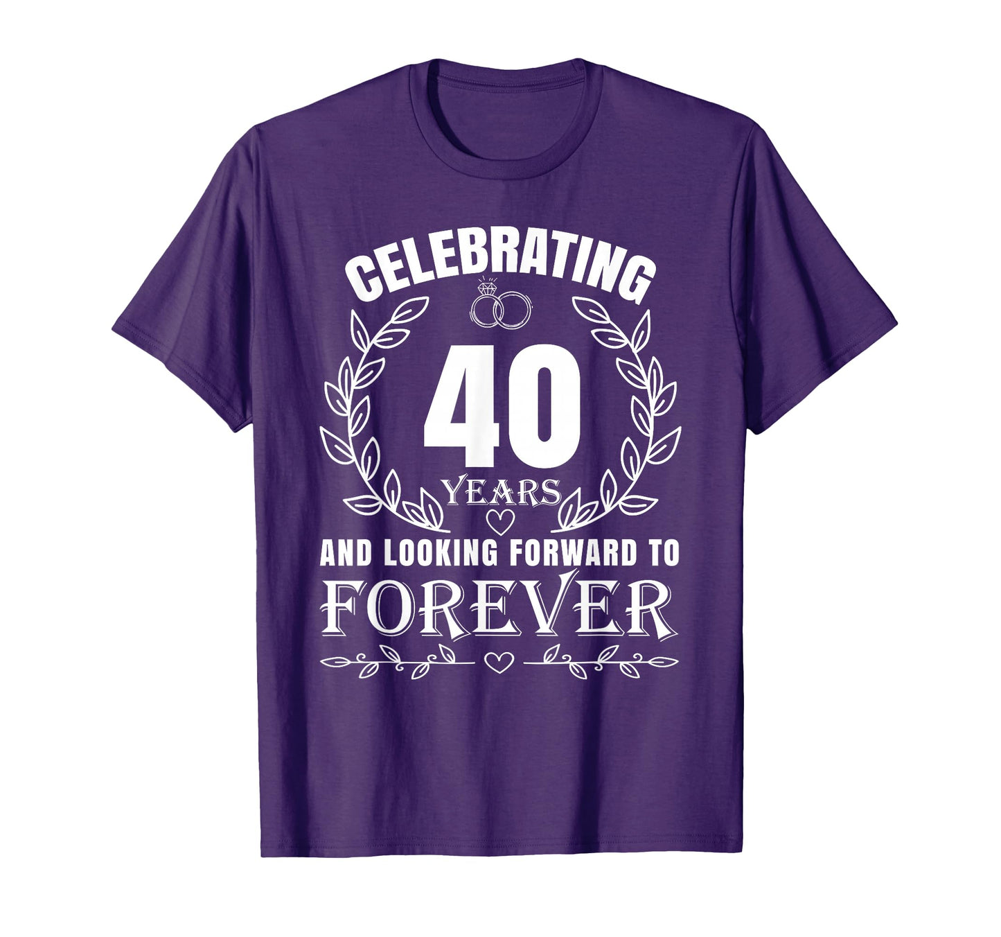 40Th Wedding Anniversary Couples T-Shirt - Custom Art Print for Adults - T-Shirt, Sweatshirt, Hoodie