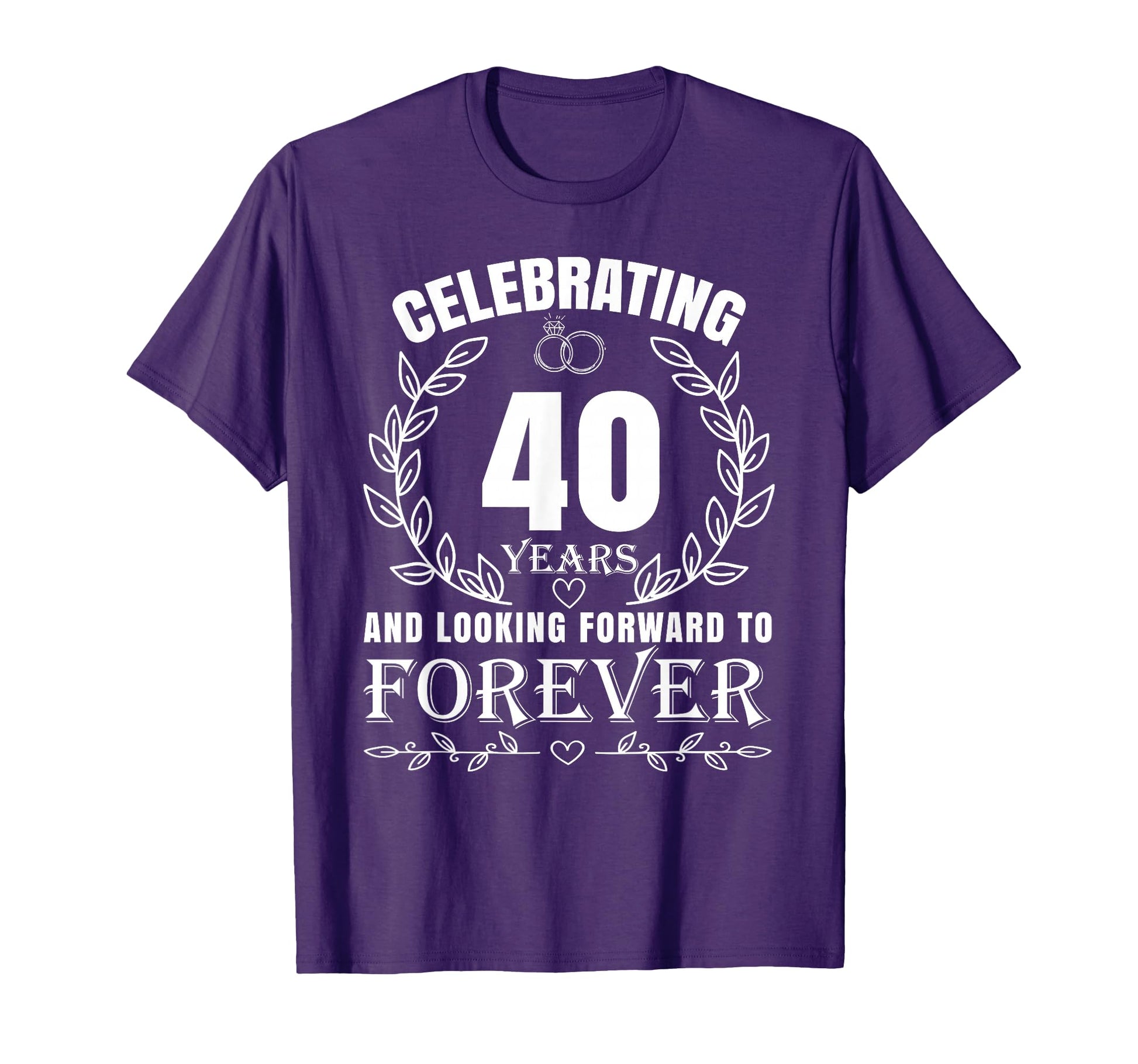 40Th Wedding Anniversary Couples T-Shirt - Custom Art Print for Adults - T-Shirt, Sweatshirt, Hoodie