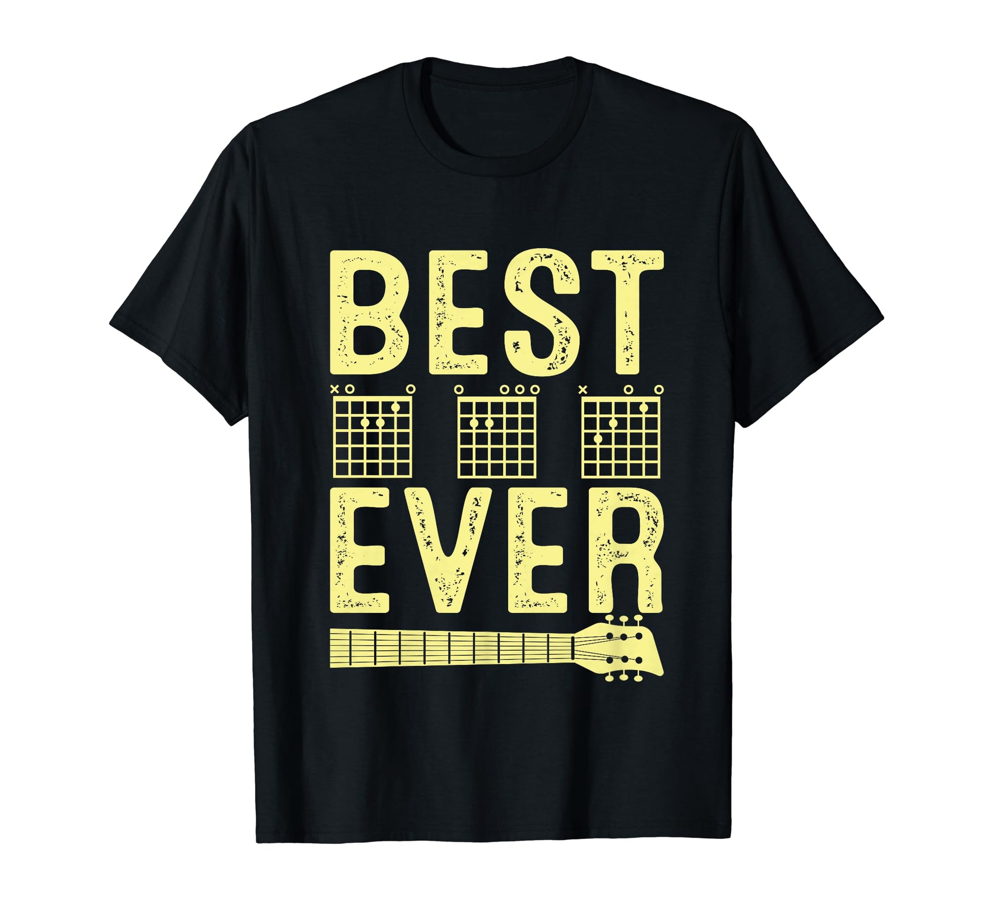 Best Dad Ever Guitar Fathers Day T-Shirt - Custom Art Print for Adults - T-Shirt, Sweatshirt, Hoodie