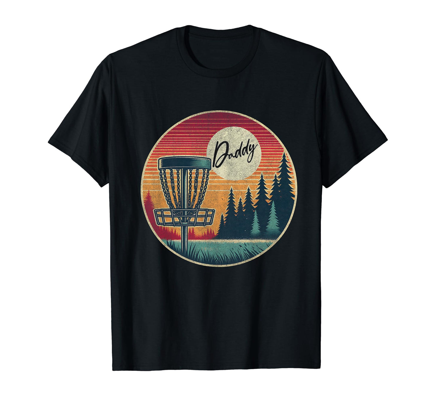 Disc Golf Daddy 70S Disc Golf Father T-Shirt - Unique Graphic Men Women - T-Shirt, Sweatshirt, Hoodie