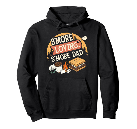 Camping Dad Smore Loving Fathers Day Hoodie - Graphic Print for Adults - T-Shirt, Sweatshirt, Hoodie