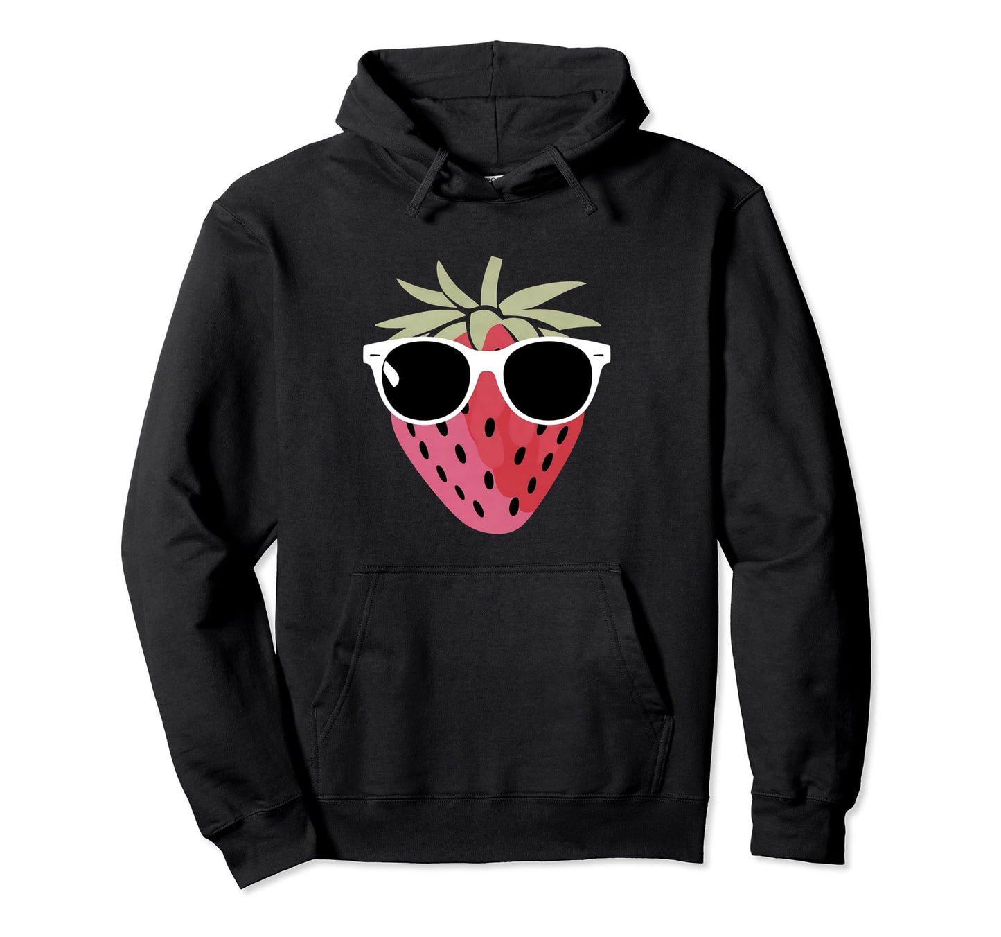 Chic Pop Art Strawberry Sunglasses Hoodie - Custom Art Print Men Women - T-Shirt, Sweatshirt, Hoodie