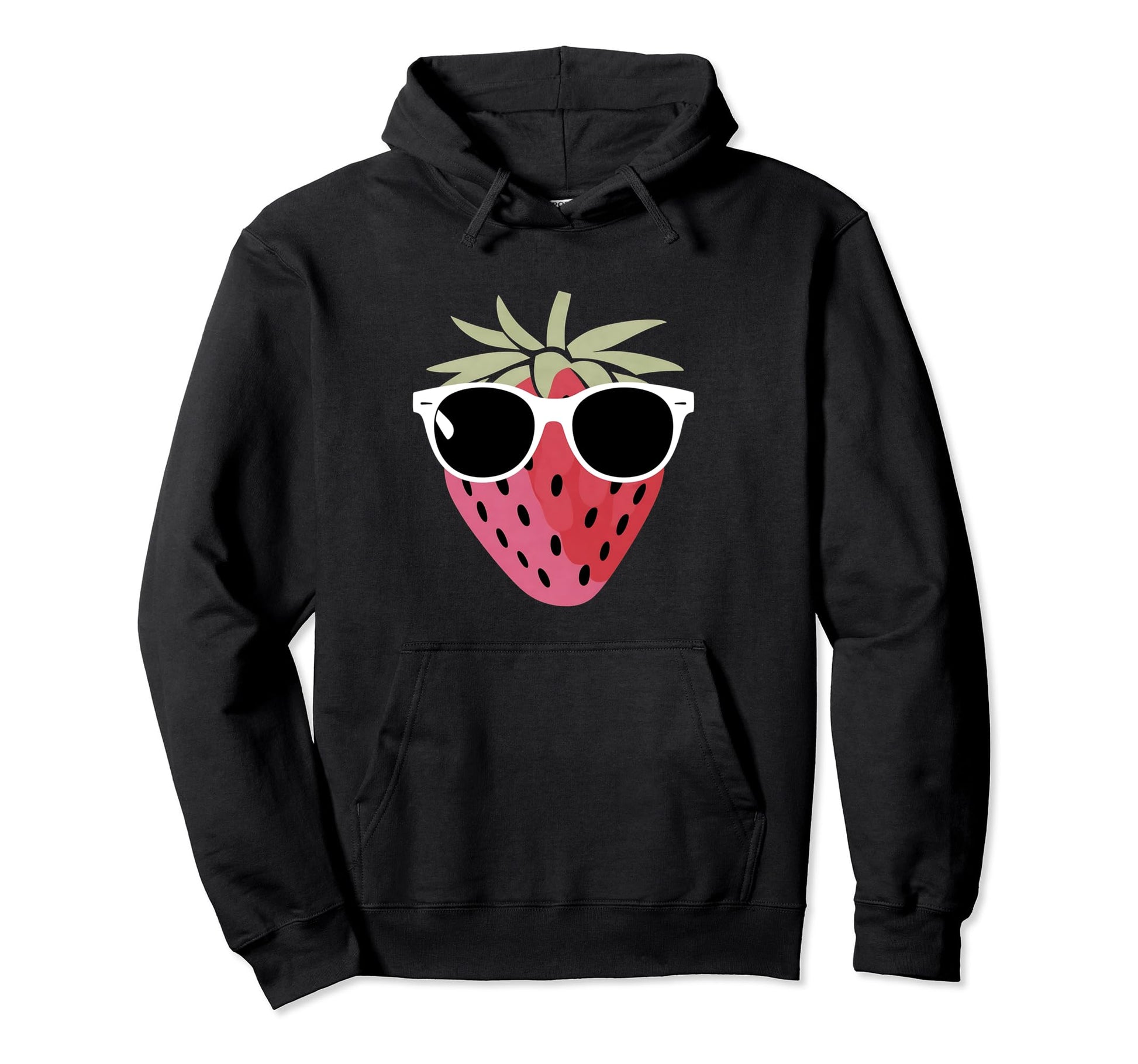 Chic Pop Art Strawberry Sunglasses Hoodie - Custom Art Print Men Women - T-Shirt, Sweatshirt, Hoodie