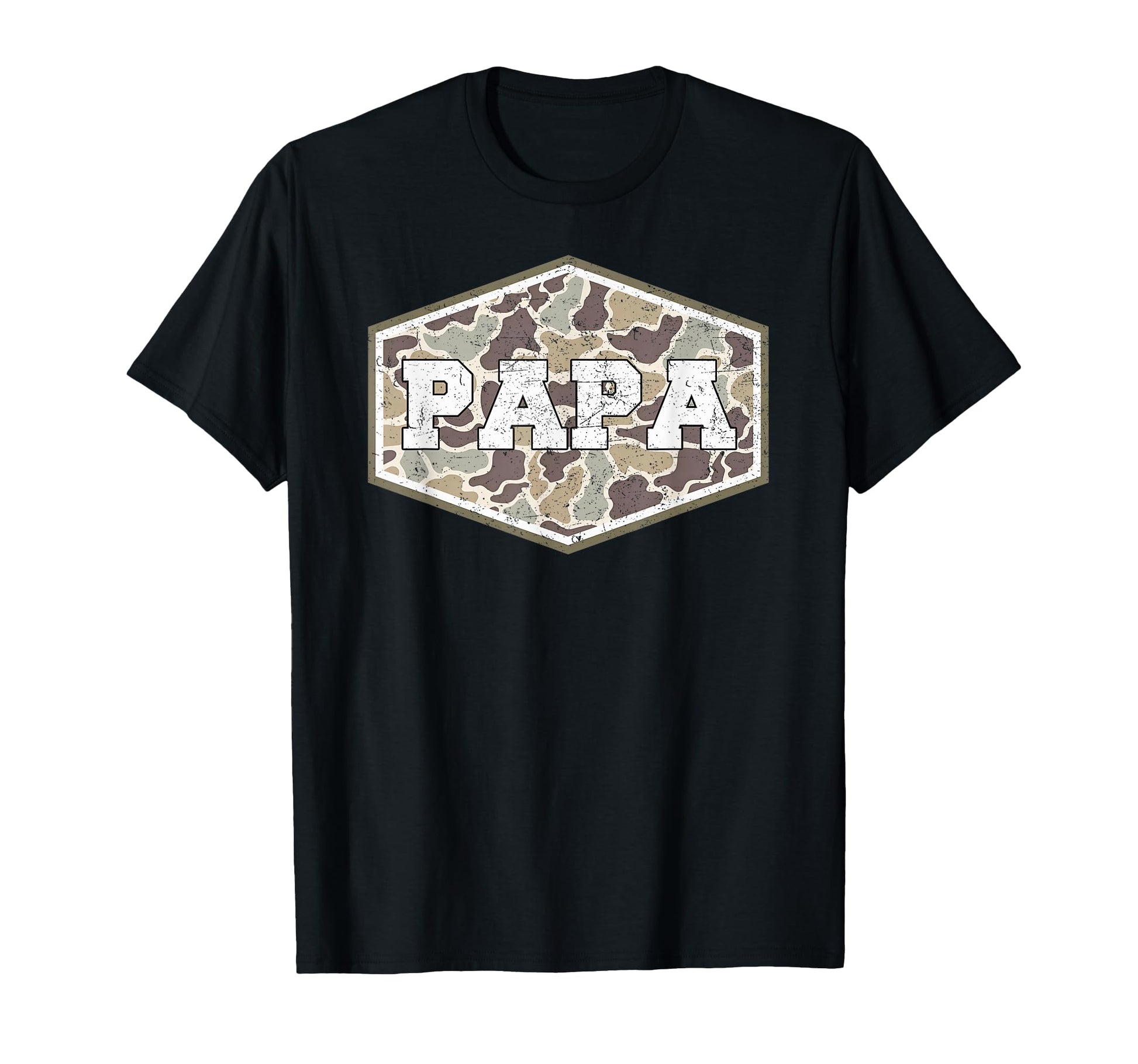 Papa Camouflage Daddy Dad Happy Fathers T-Shirt - Trendy Graphic Unisex - T-Shirt, Sweatshirt, Hoodie