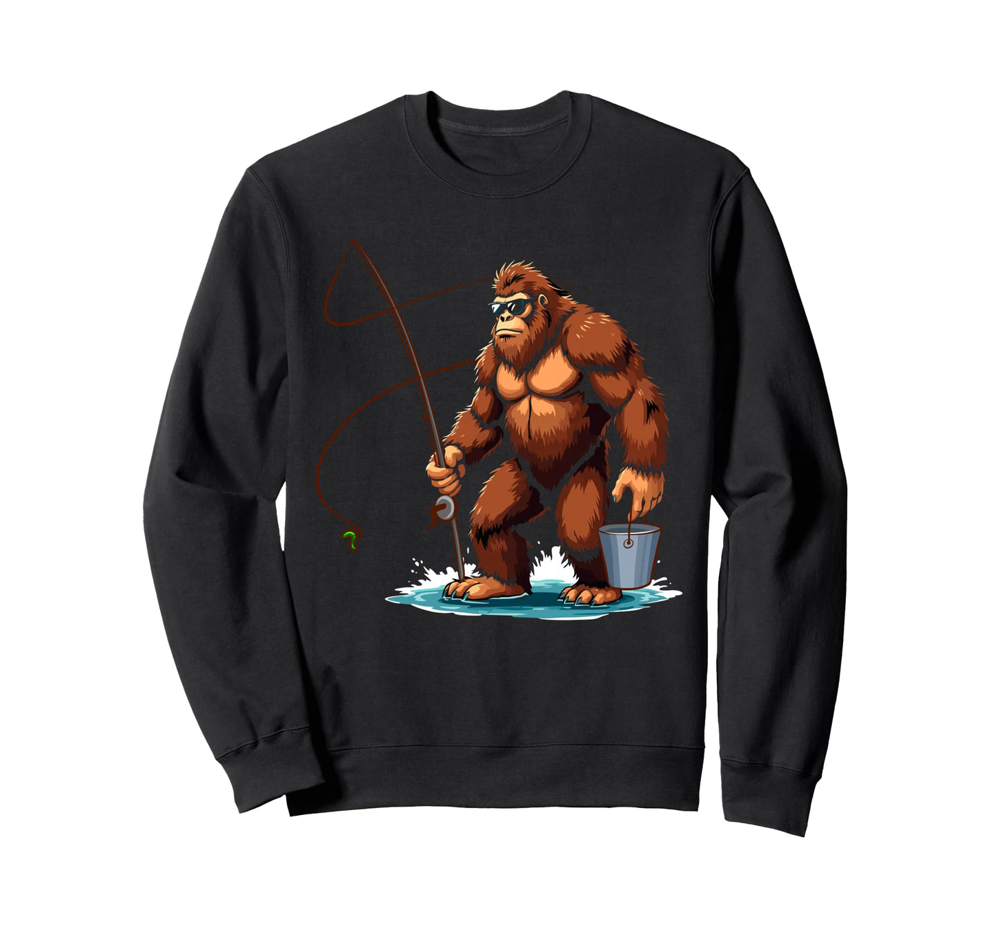 Bassquatch Sasquatch Fisher Bass Sweatshirt - Trendy Graphic Men Women - T-Shirt, Sweatshirt, Hoodie