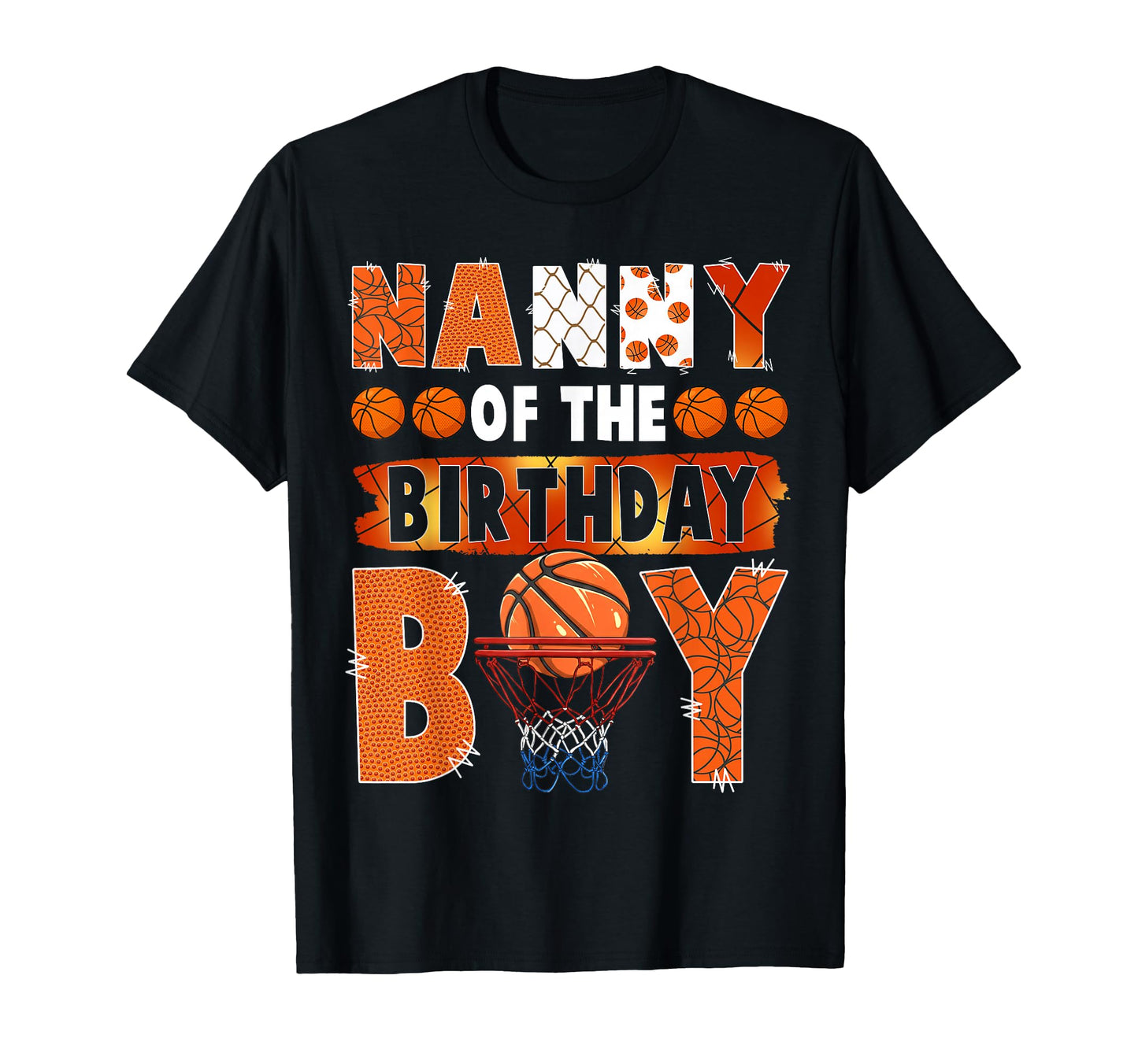 Nanny Birthday Basketball Lover Matching T-Shirt - Graphic Print Men Women - T-Shirt, Sweatshirt, Hoodie