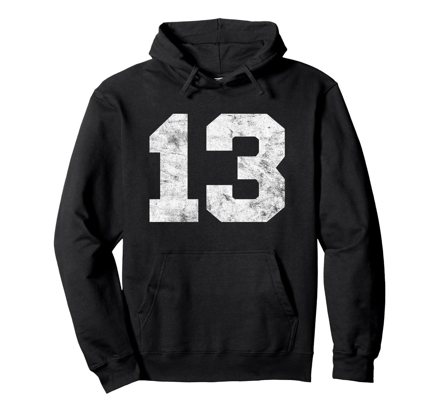 Lucky Number 13 Birthday Sports Hoodie - Aesthetic Graphic for Adults - T-Shirt, Sweatshirt, Hoodie