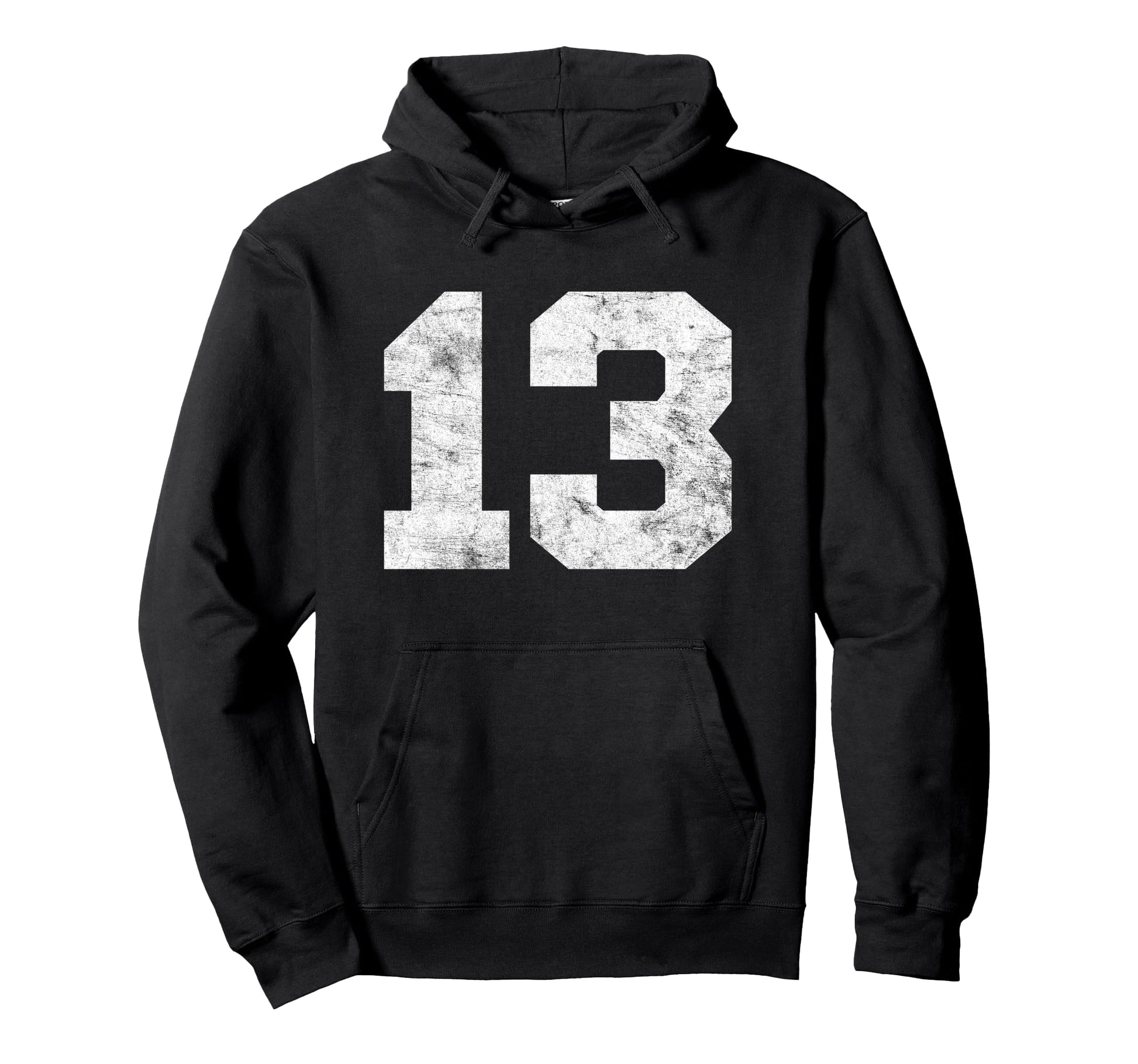 Lucky Number 13 Birthday Sports Hoodie - Aesthetic Graphic for Adults - T-Shirt, Sweatshirt, Hoodie