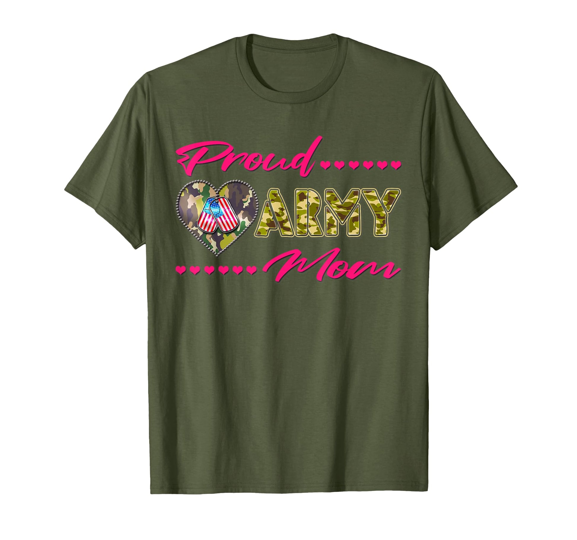 Proud Army Mom Camo Us Flag Dog Tags T-Shirt - Streetwear Style Unisex - T-Shirt, Sweatshirt, Hoodie