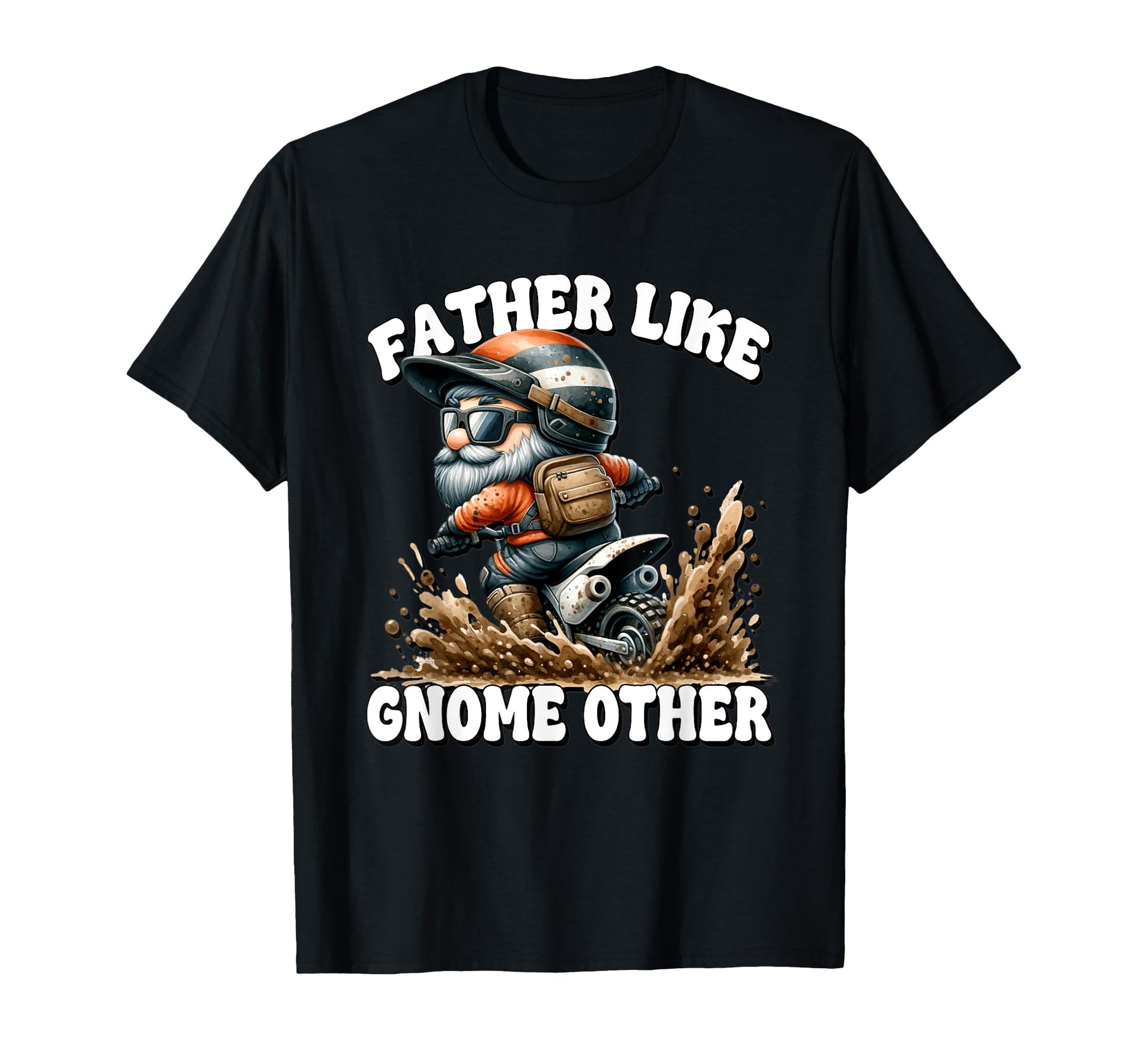 Fathers Day Motocross Gnome Dirt T-Shirt - Aesthetic Graphic for Adults - T-Shirt, Sweatshirt, Hoodie