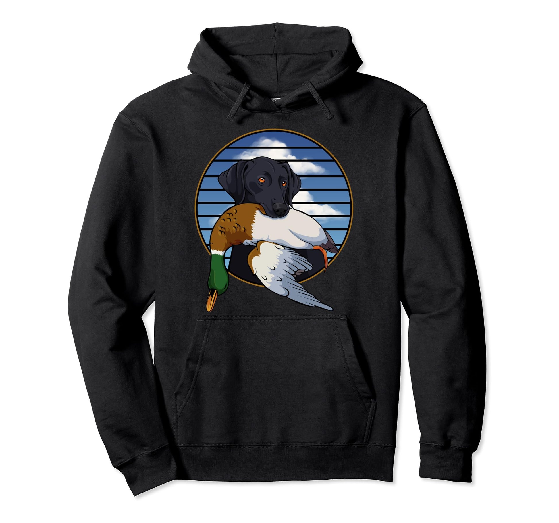 Duck Hunting Fathers Day Dog Hunter Hoodie - Minimalist Print for Adults - T-Shirt, Sweatshirt, Hoodie