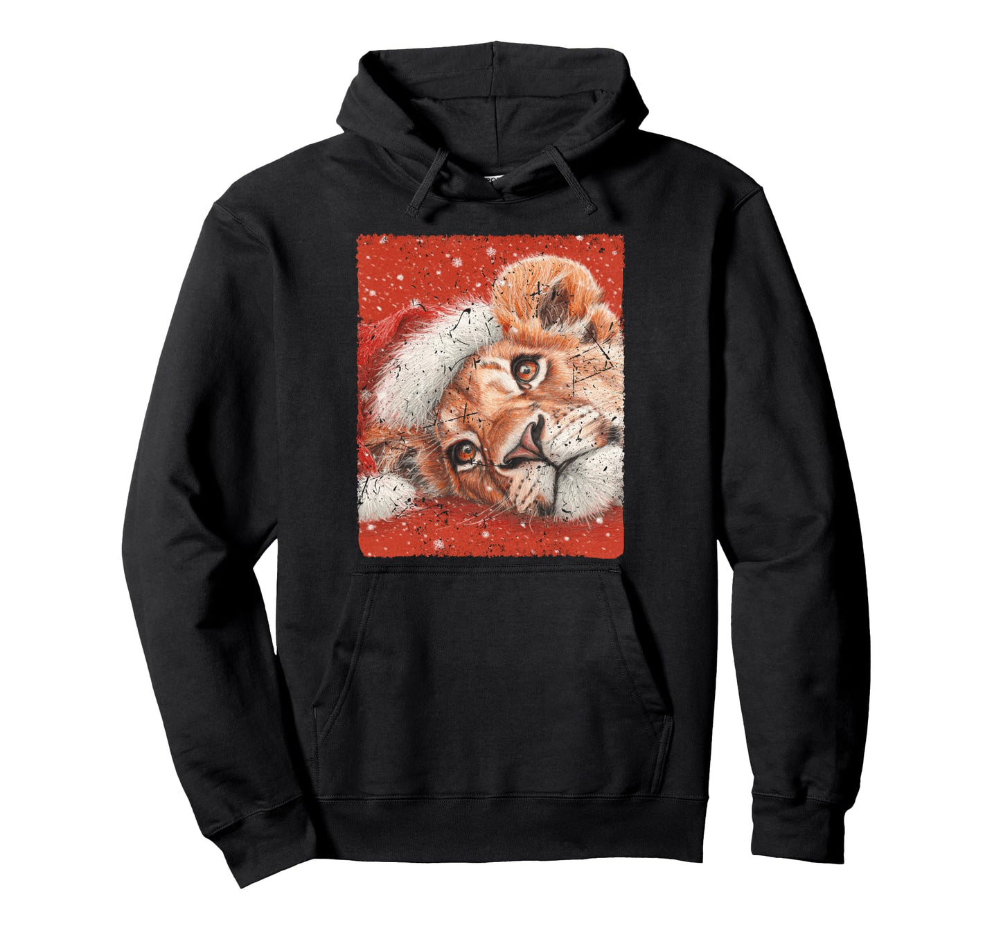 Pop Art Lion Winter Designer Hoodie - Minimalist Print for Adults - T-Shirt, Sweatshirt, Hoodie