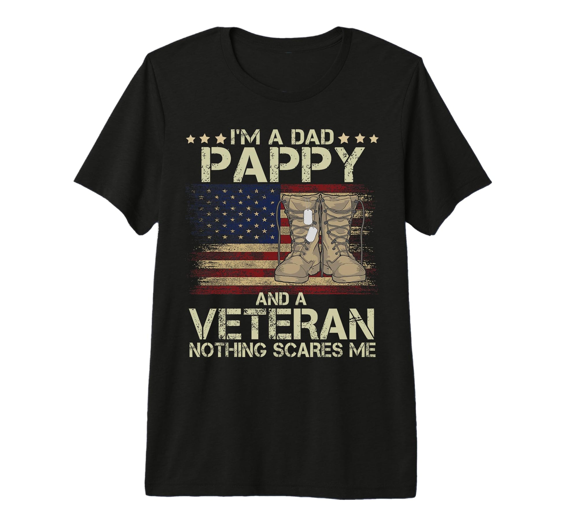 Mens Dad Pappy And Veteran Nothing T-Shirt - Minimalist Print Men Women - T-Shirt, Sweatshirt, Hoodie