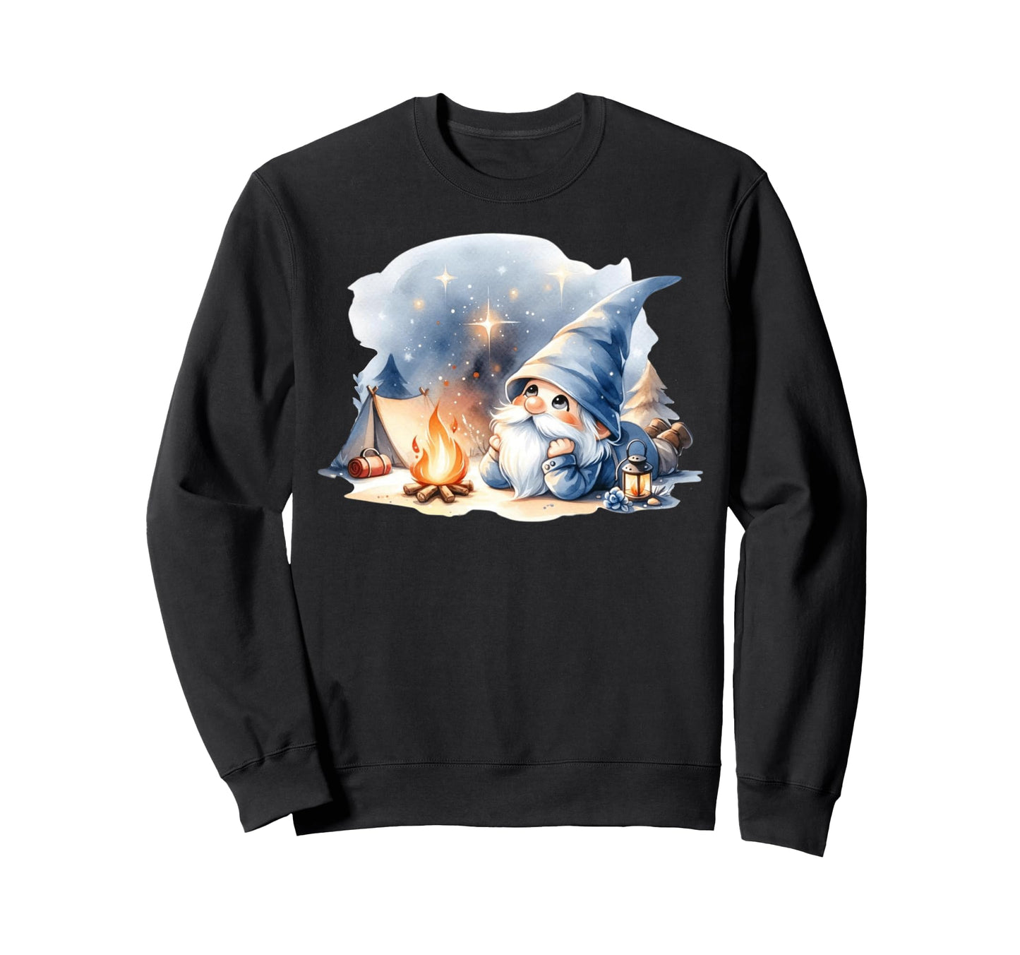 Funny Camper Dad Gnome Campfire Tent Sweatshirt - Trendy Graphic Men Women - T-Shirt, Sweatshirt, Hoodie