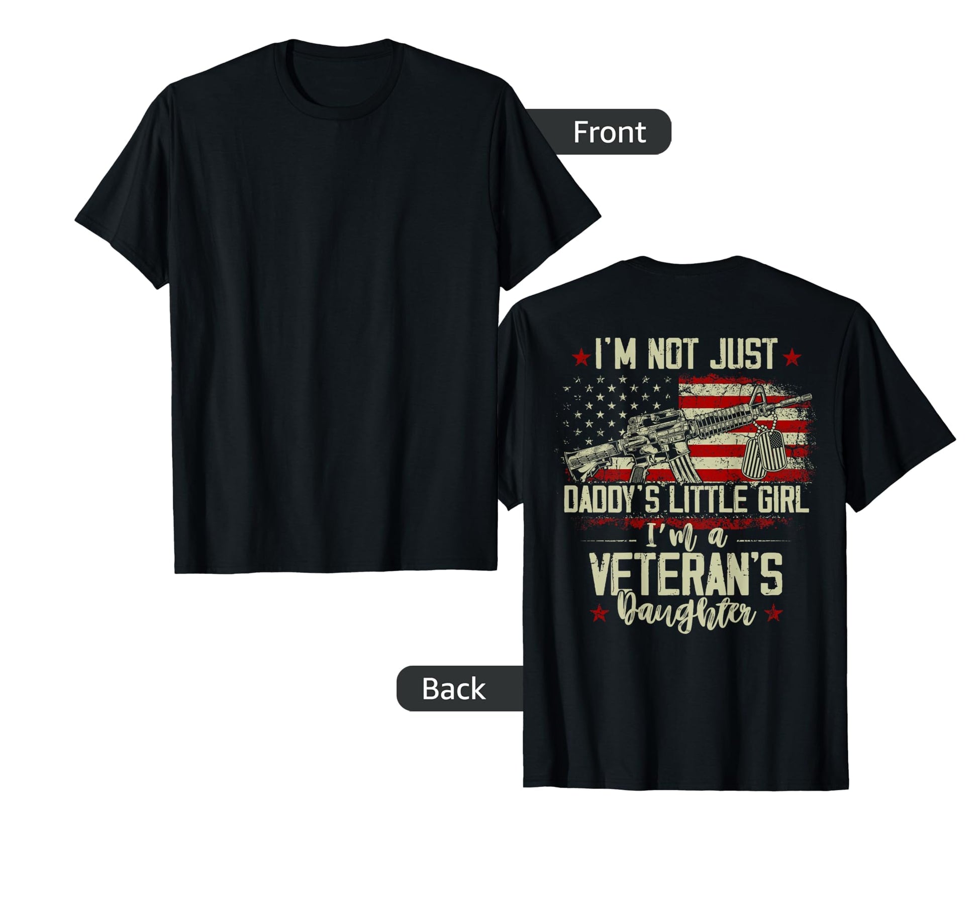 Im Not Just Daddys Little Veterans T-Shirt - Minimalist Print Men Women - T-Shirt, Sweatshirt, Hoodie