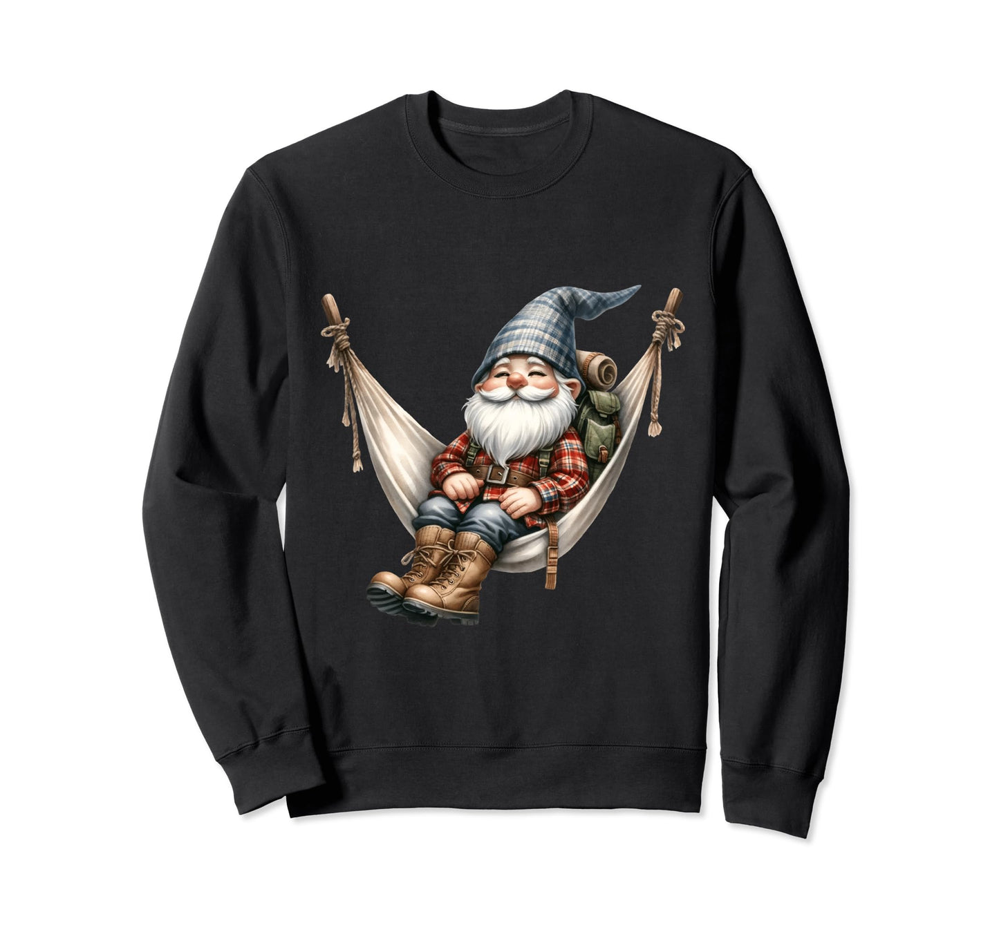 Relaxing Hiker Gnome Dad Hiking Sweatshirt - Trendy Graphic Men Women - T-Shirt, Sweatshirt, Hoodie