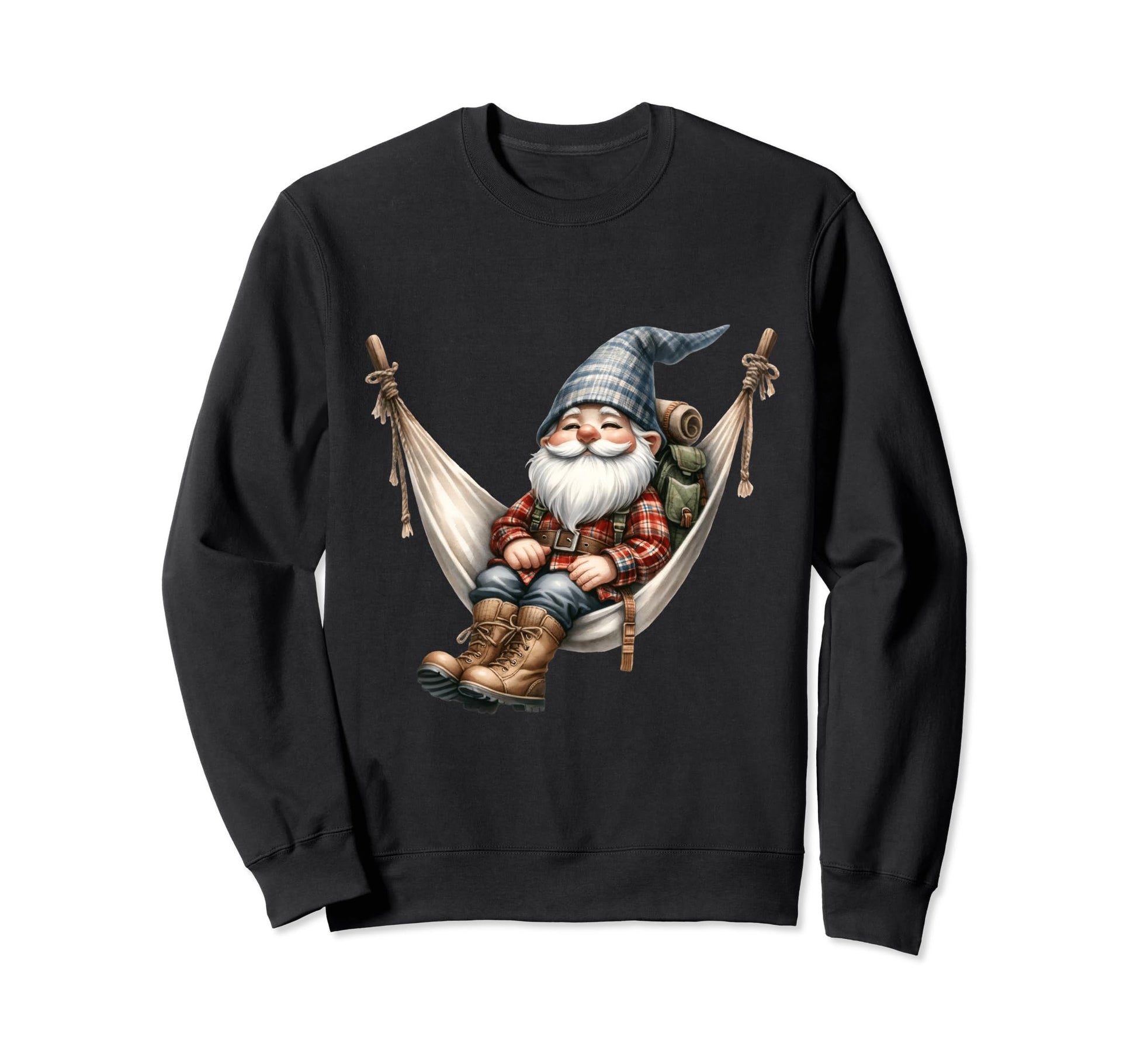 Relaxing Hiker Gnome Dad Hiking Sweatshirt - Trendy Graphic Men Women - T-Shirt, Sweatshirt, Hoodie