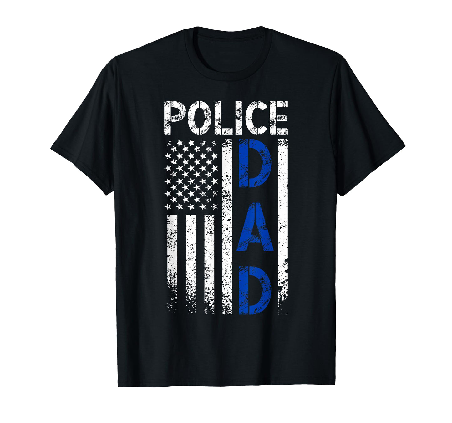 Police Dad Us Flag Dad Police Officer T-Shirt - Unique Graphic Men Women - T-Shirt, Sweatshirt, Hoodie